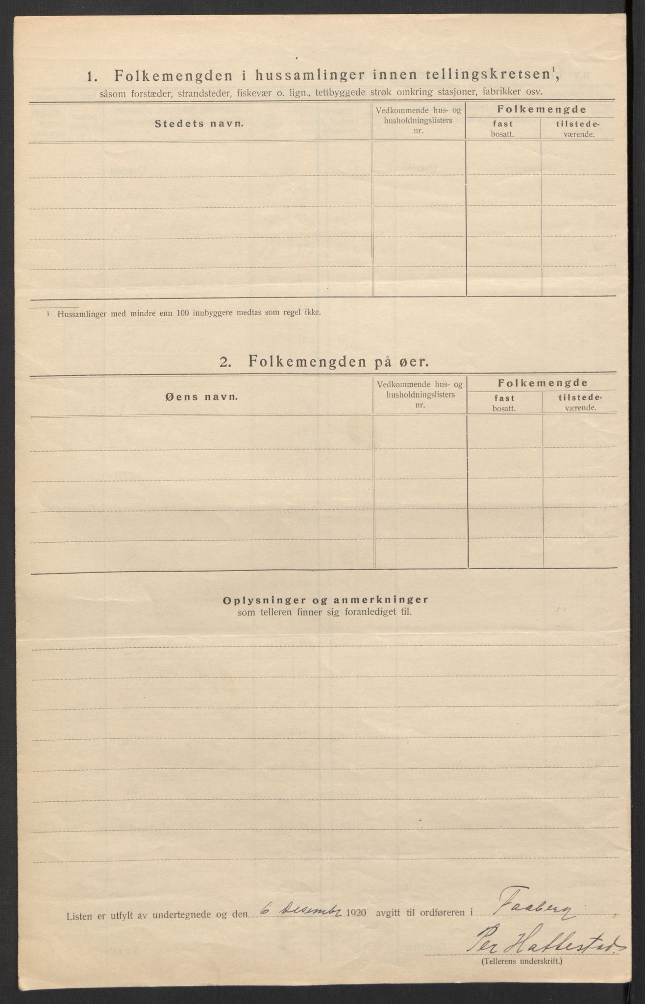 SAH, 1920 census for Fåberg, 1920, p. 26