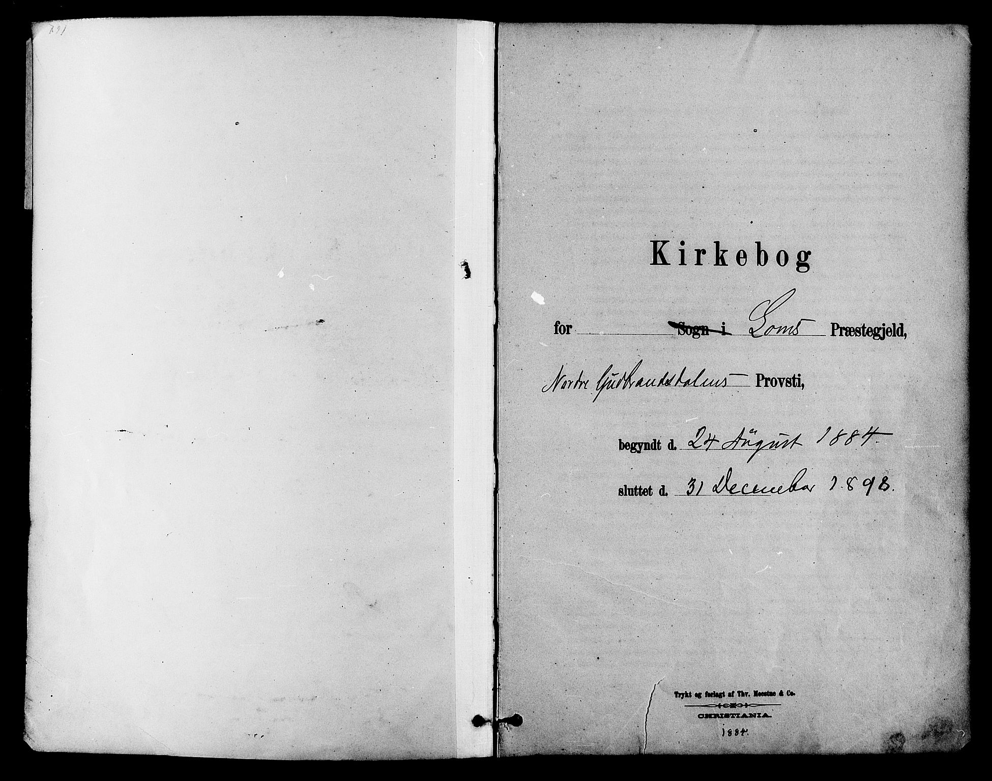Lom prestekontor, SAH/PREST-070/K/L0008: Parish register (official) no. 8, 1885-1898