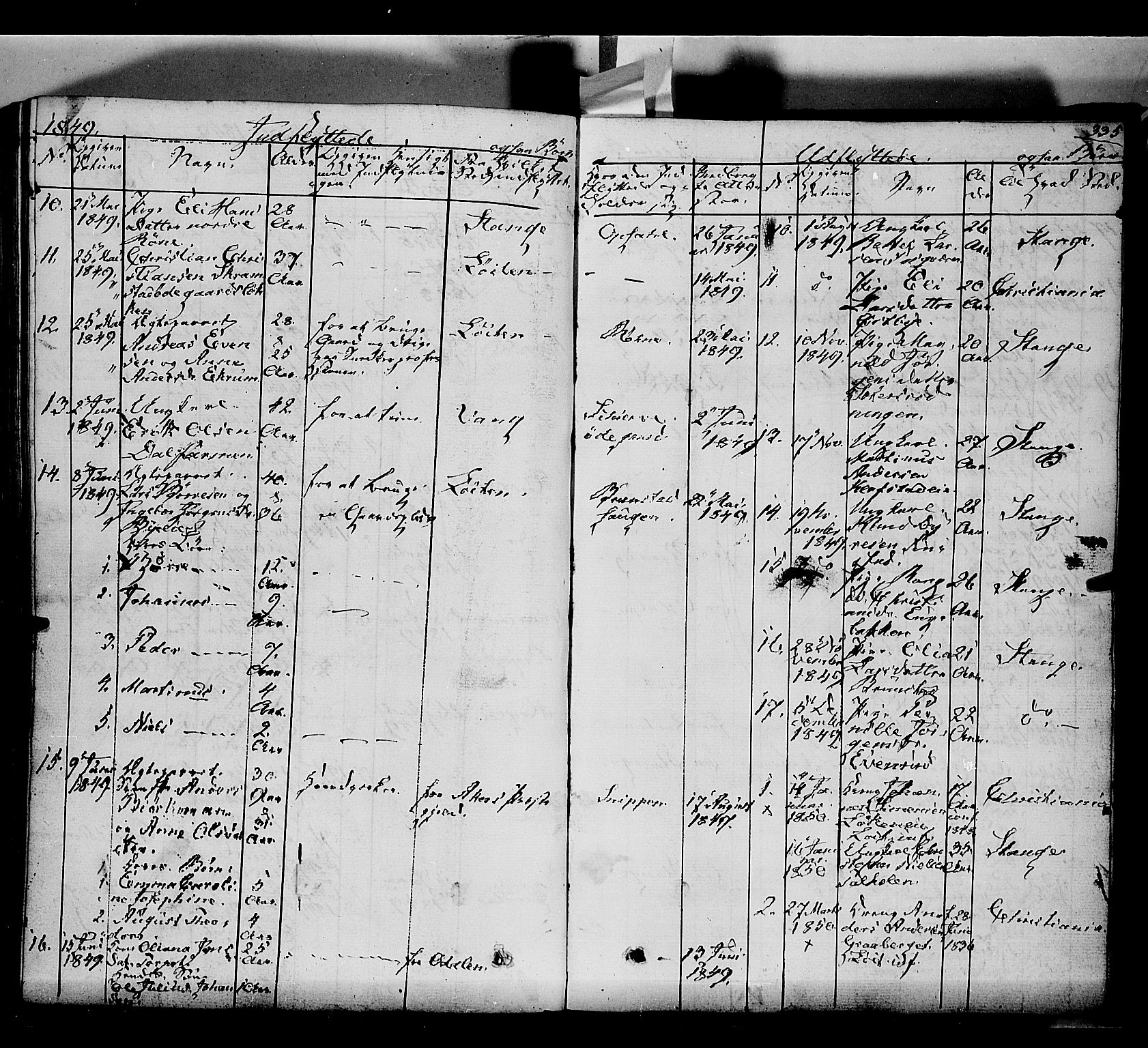 Romedal prestekontor, SAH/PREST-004/K/L0004: Parish register (official) no. 4, 1847-1861, p. 335