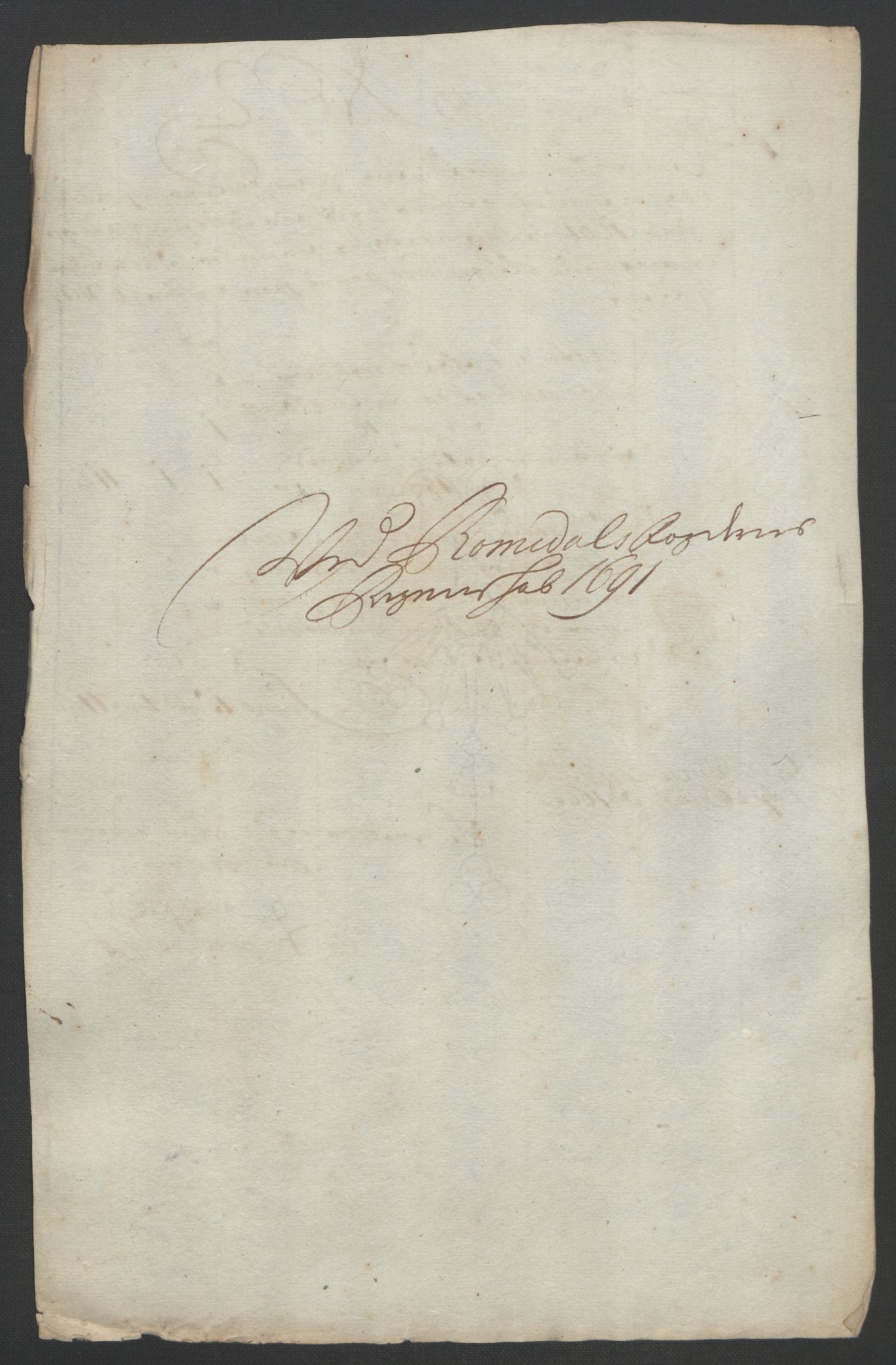 Rentekammeret inntil 1814, Reviderte regnskaper, Fogderegnskap, AV/RA-EA-4092/R55/L3649: Fogderegnskap Romsdal, 1690-1691, p. 340