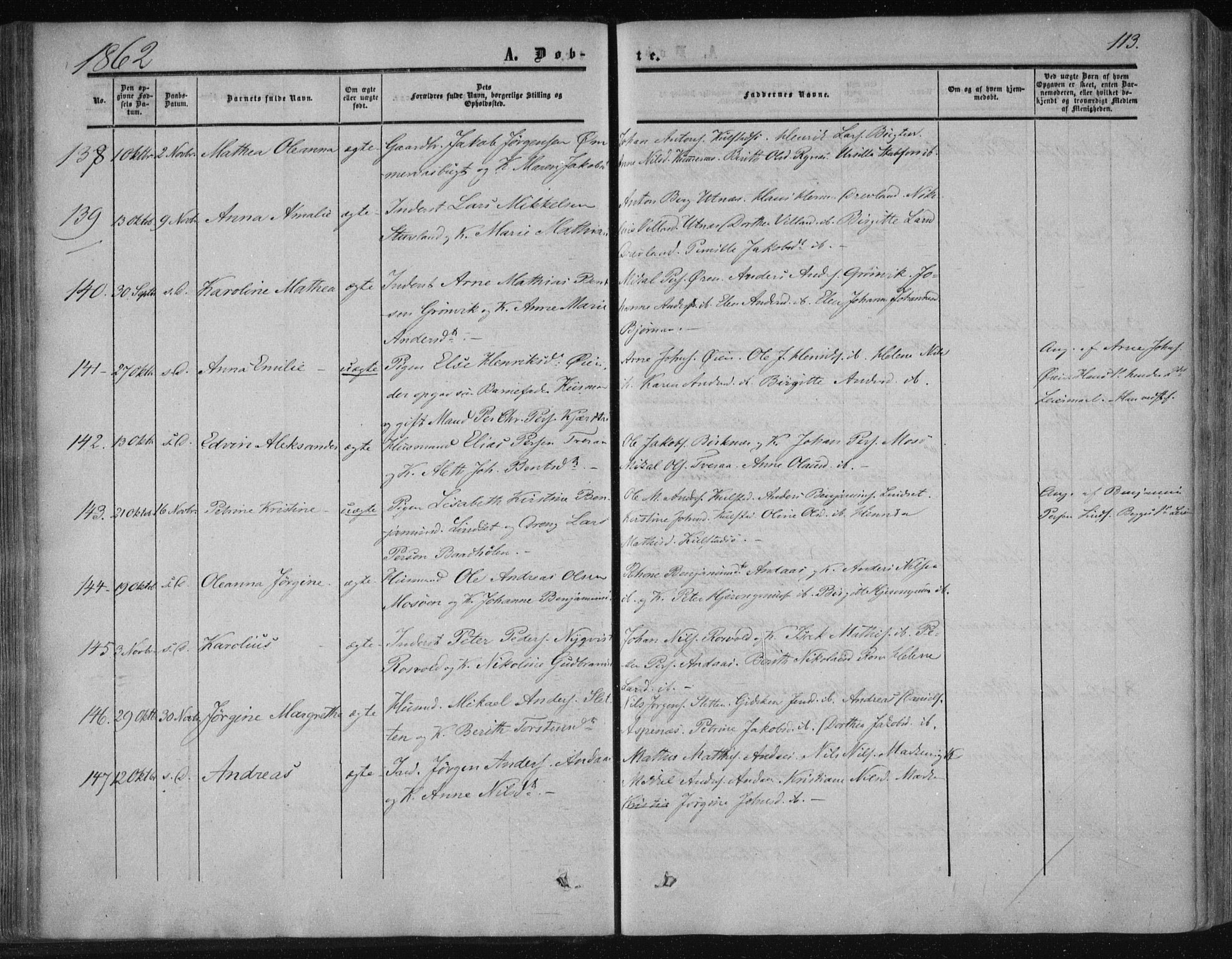 Ministerialprotokoller, klokkerbøker og fødselsregistre - Nordland, SAT/A-1459/820/L0293: Parish register (official) no. 820A14, 1855-1865, p. 113
