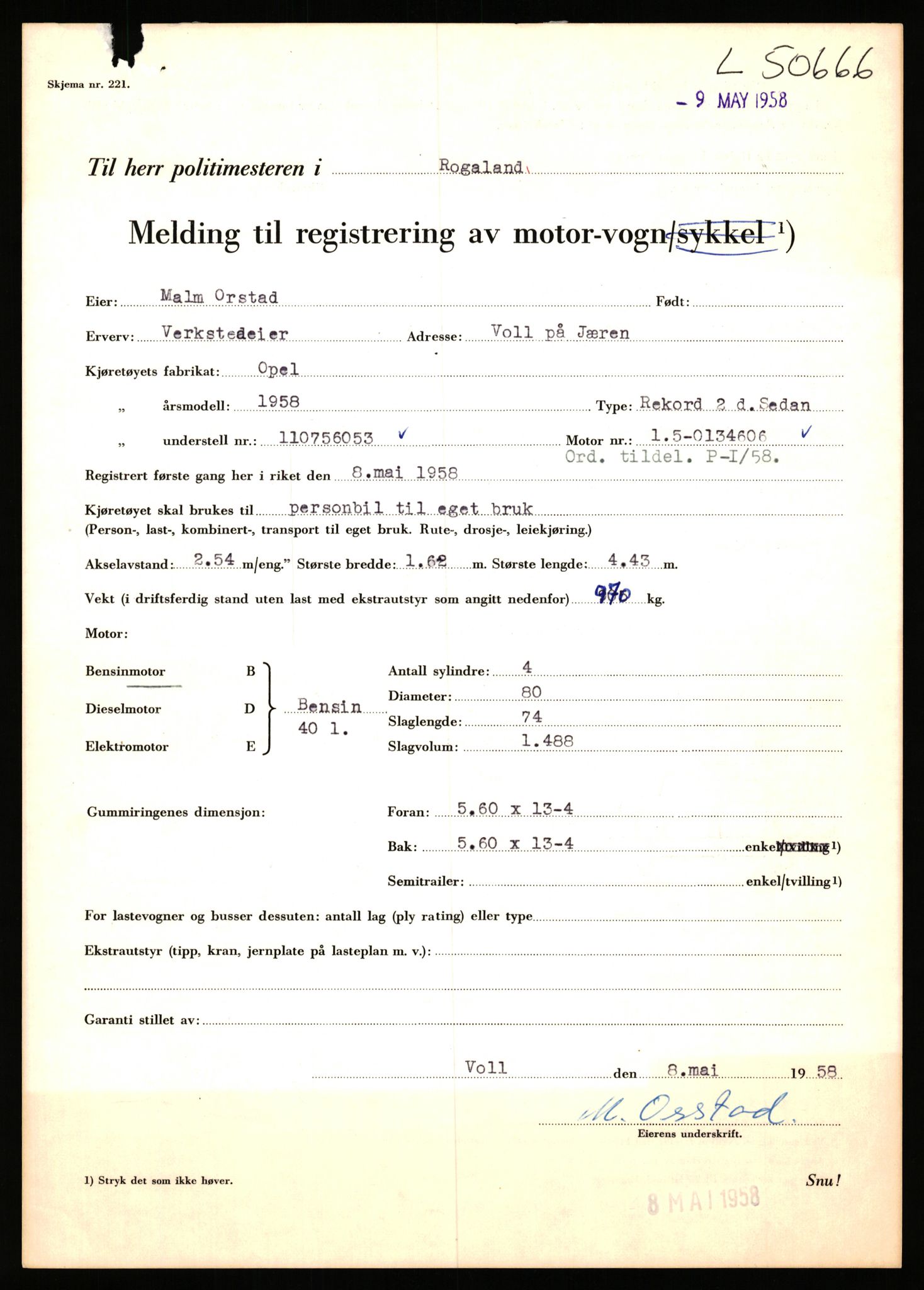 Stavanger trafikkstasjon, AV/SAST-A-101942/0/F/L0050: L-50600 - L-51299, 1930-1971, p. 215