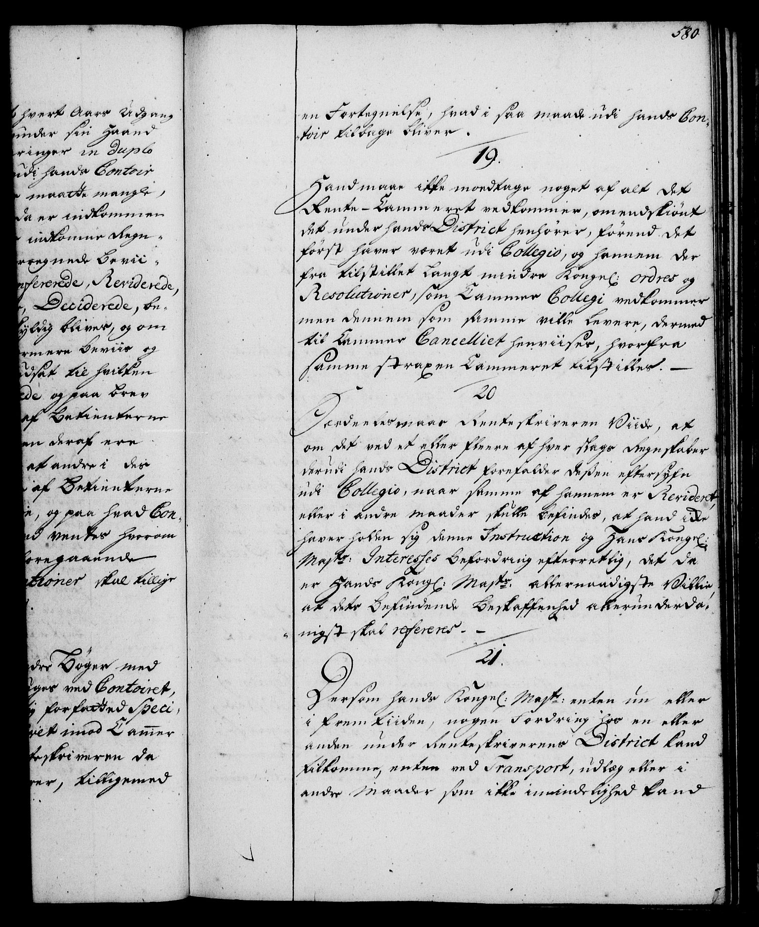 Rentekammeret, Kammerkanselliet, RA/EA-3111/G/Gg/Ggi/L0002: Norsk instruksjonsprotokoll med register (merket RK 53.35), 1729-1751, p. 580