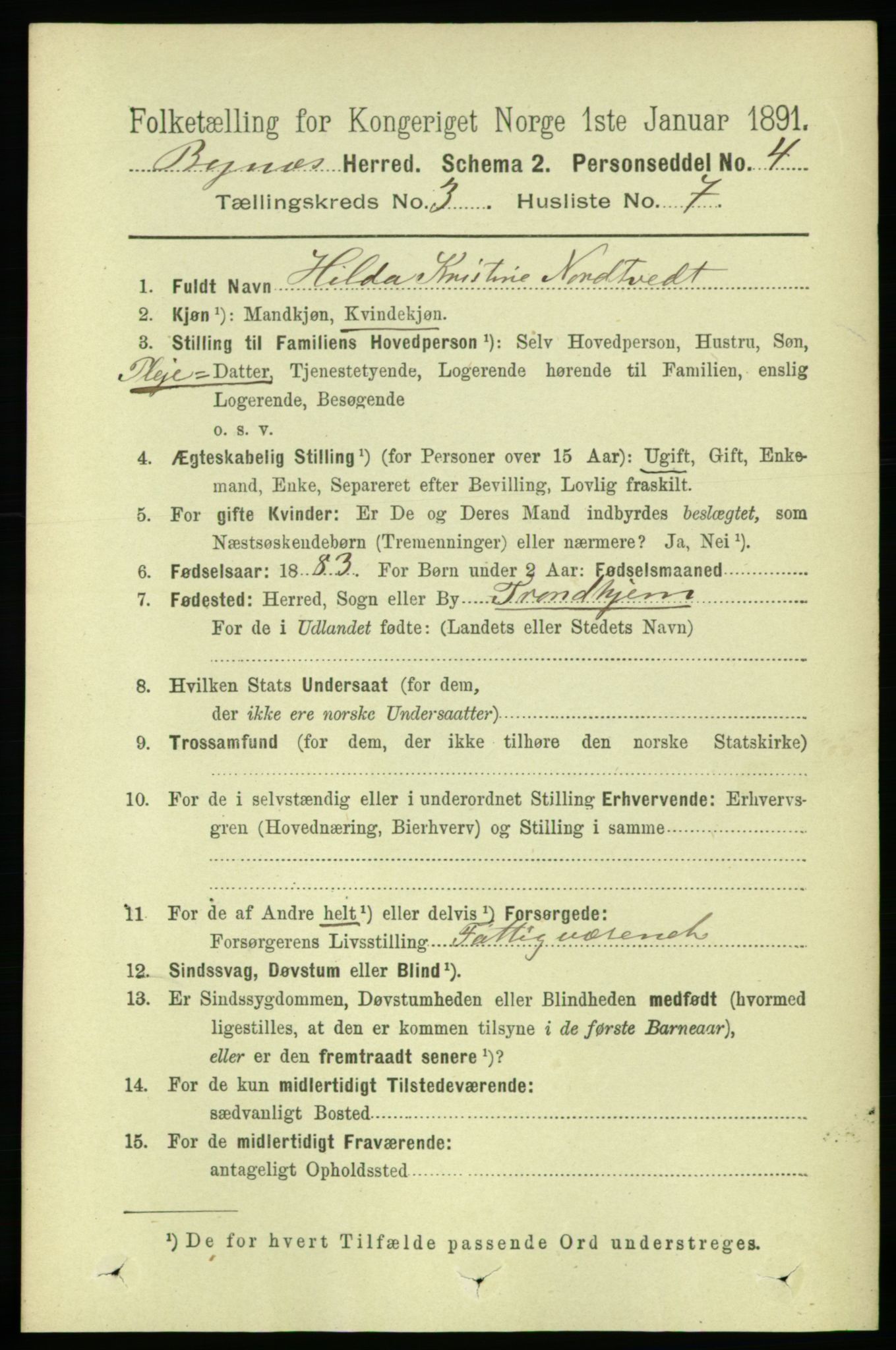 RA, 1891 census for 1655 Byneset, 1891, p. 1325