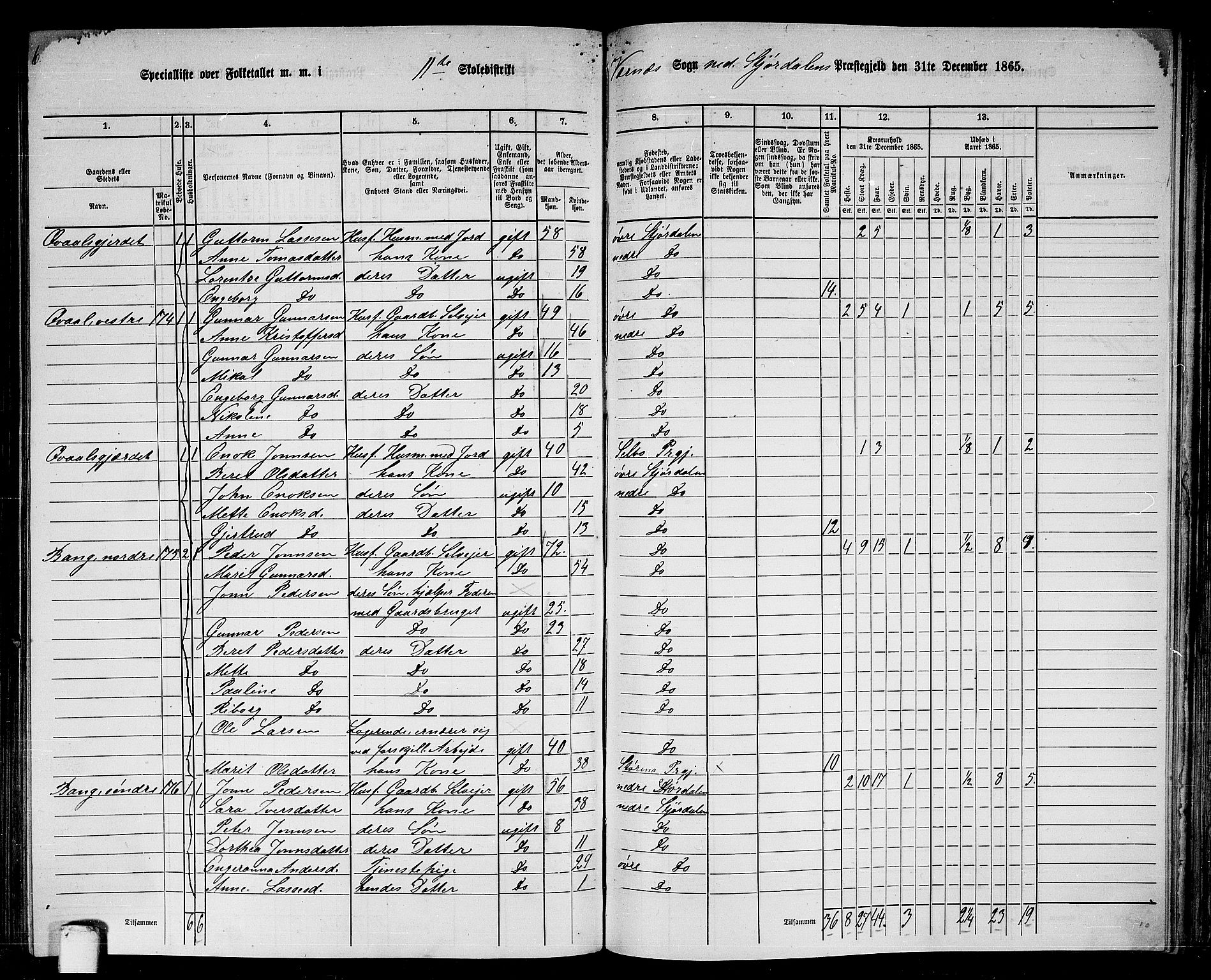 RA, 1865 census for Nedre Stjørdal, 1865, p. 225