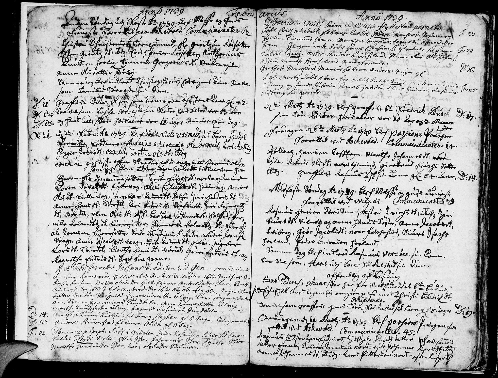 Askvoll sokneprestembete, AV/SAB-A-79501/H/Haa/Haaa/L0007: Parish register (official) no. A 7, 1739-1748, p. 4