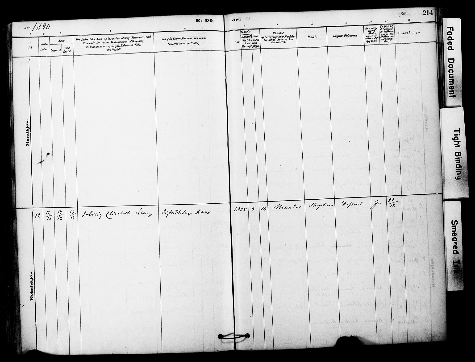 Tranøy sokneprestkontor, AV/SATØ-S-1313/I/Ia/Iaa/L0011kirke: Parish register (official) no. 11, 1878-1904, p. 264