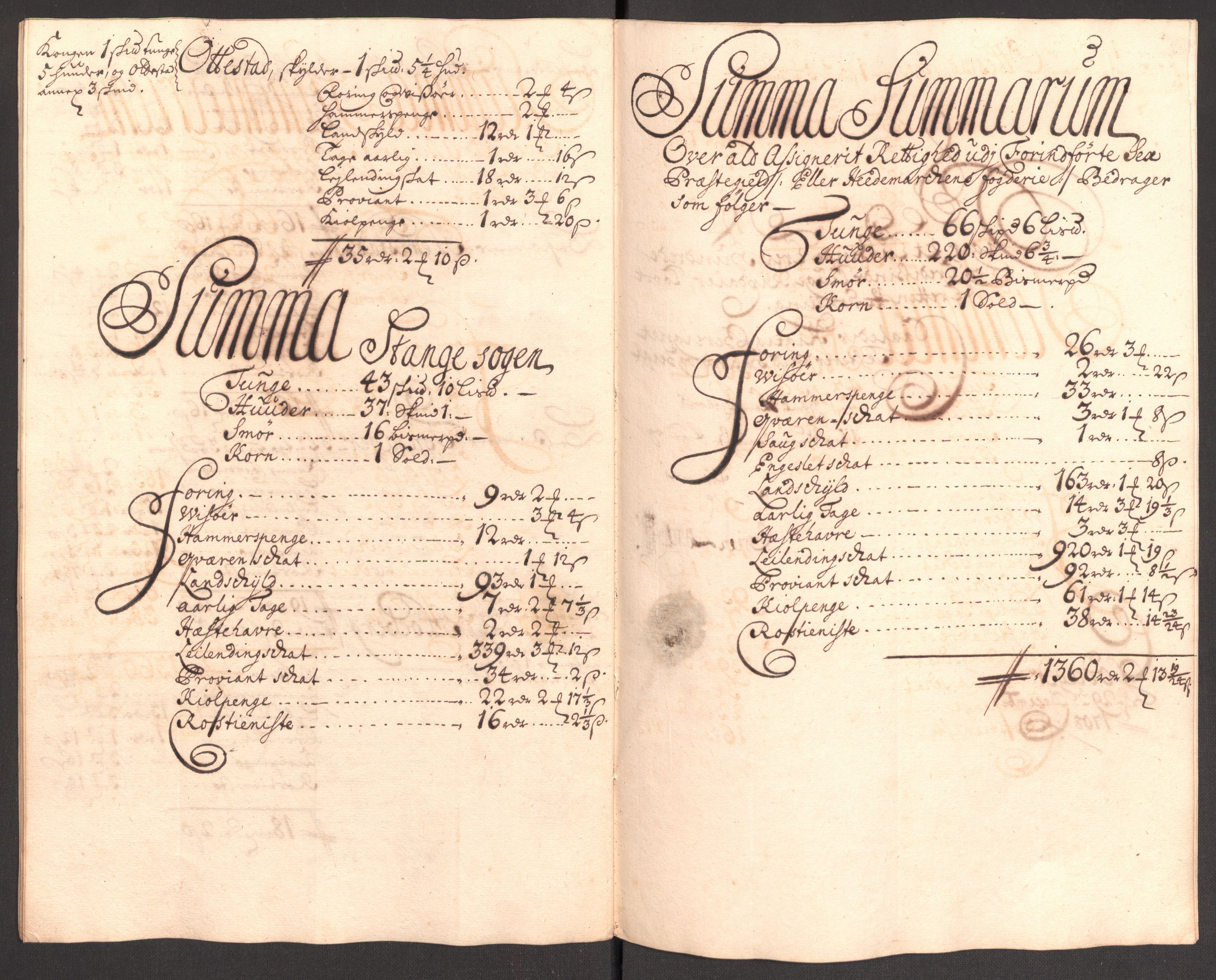 Rentekammeret inntil 1814, Reviderte regnskaper, Fogderegnskap, AV/RA-EA-4092/R16/L1044: Fogderegnskap Hedmark, 1708, p. 219