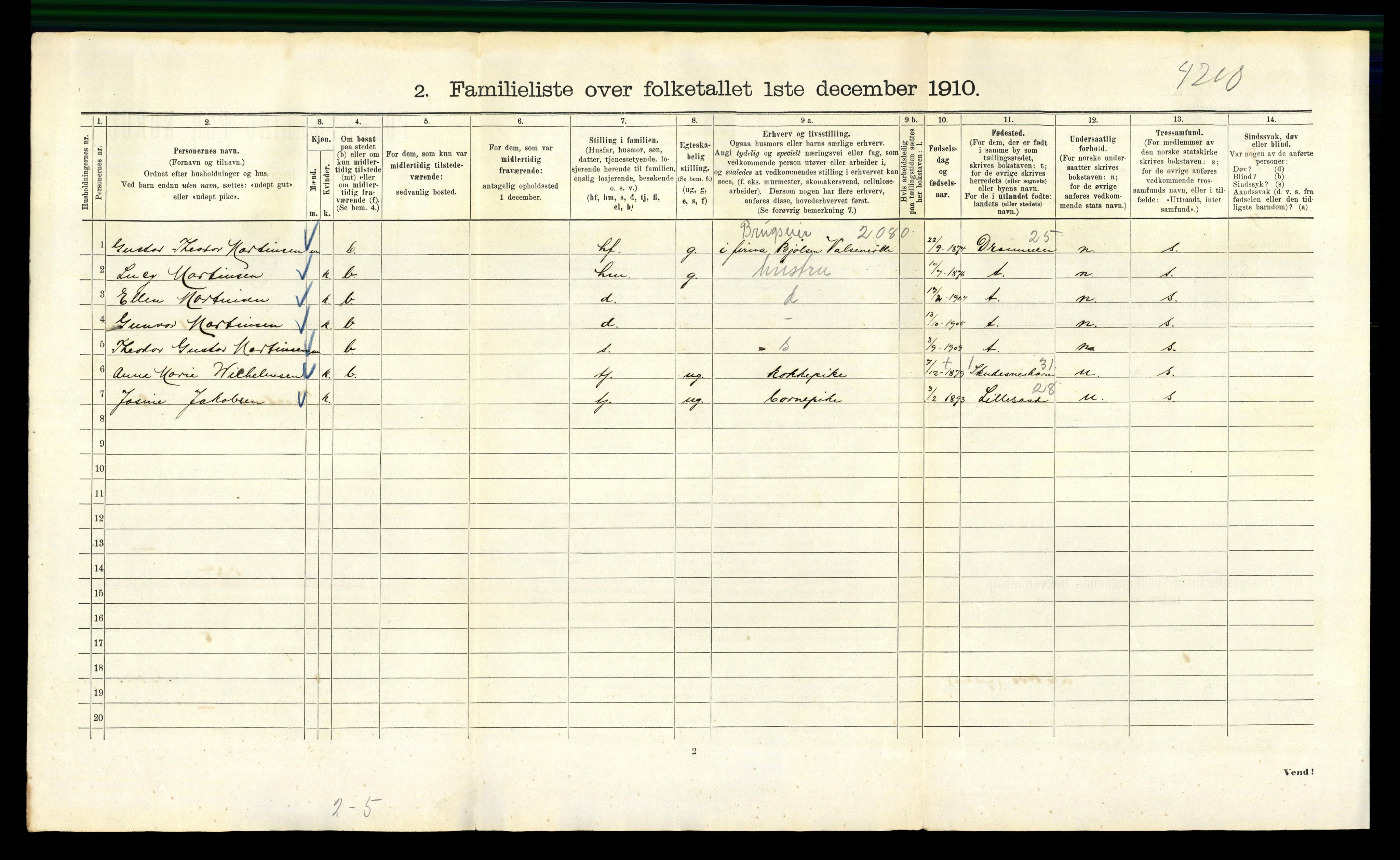 RA, 1910 census for Kristiania, 1910, p. 111126