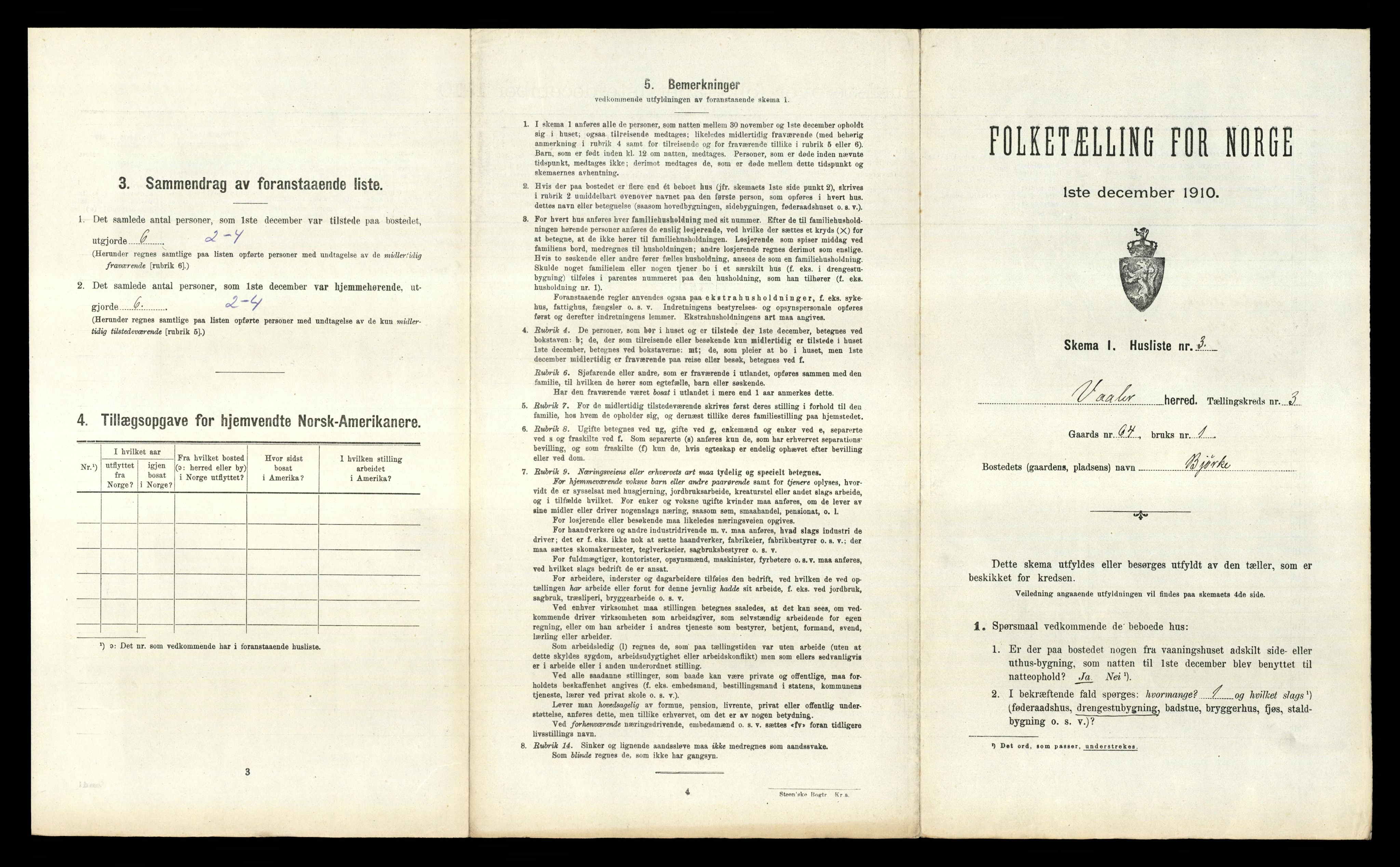 RA, 1910 census for Våler, 1910, p. 320