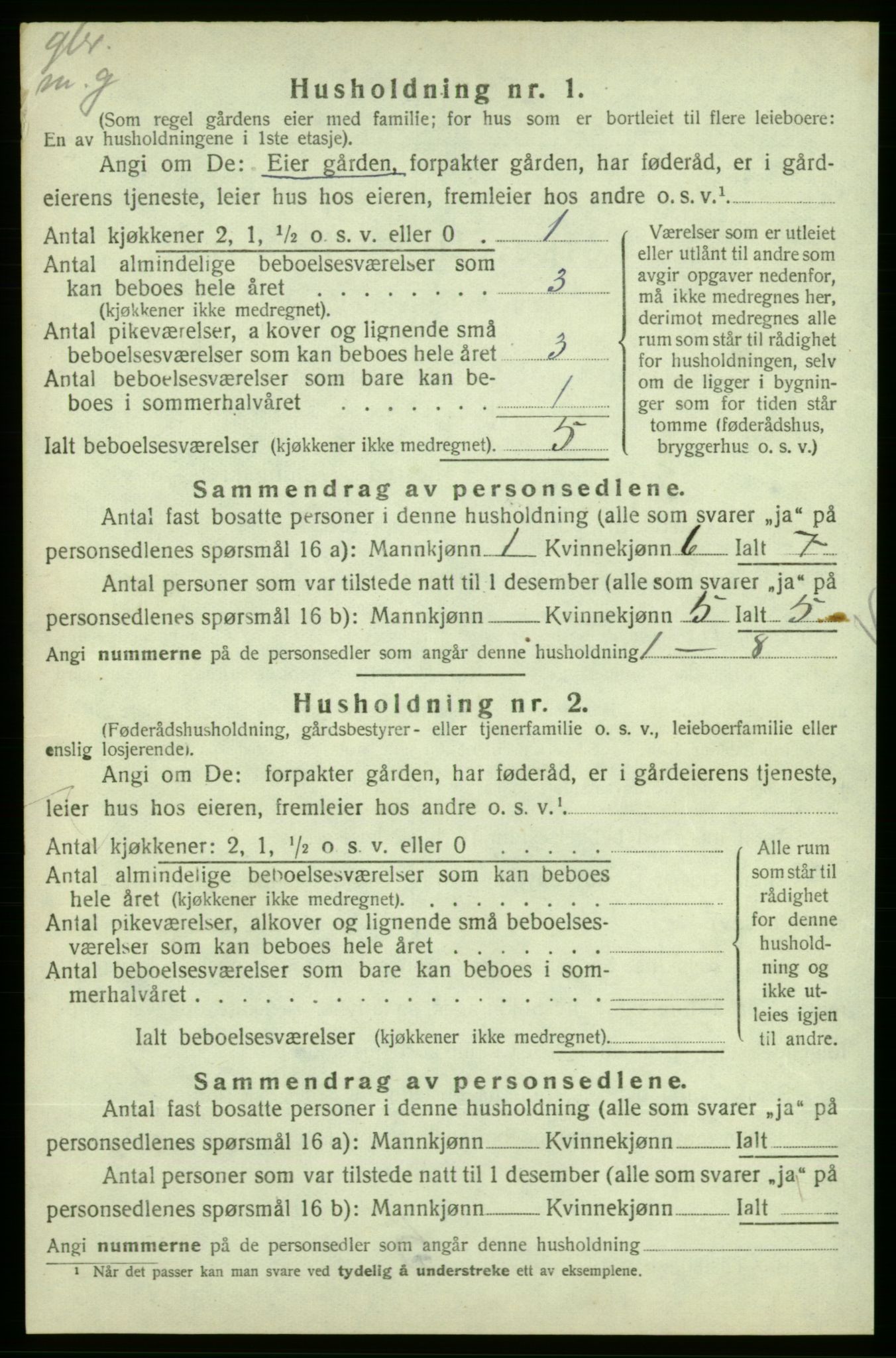 SAB, 1920 census for Skånevik, 1920, p. 1183