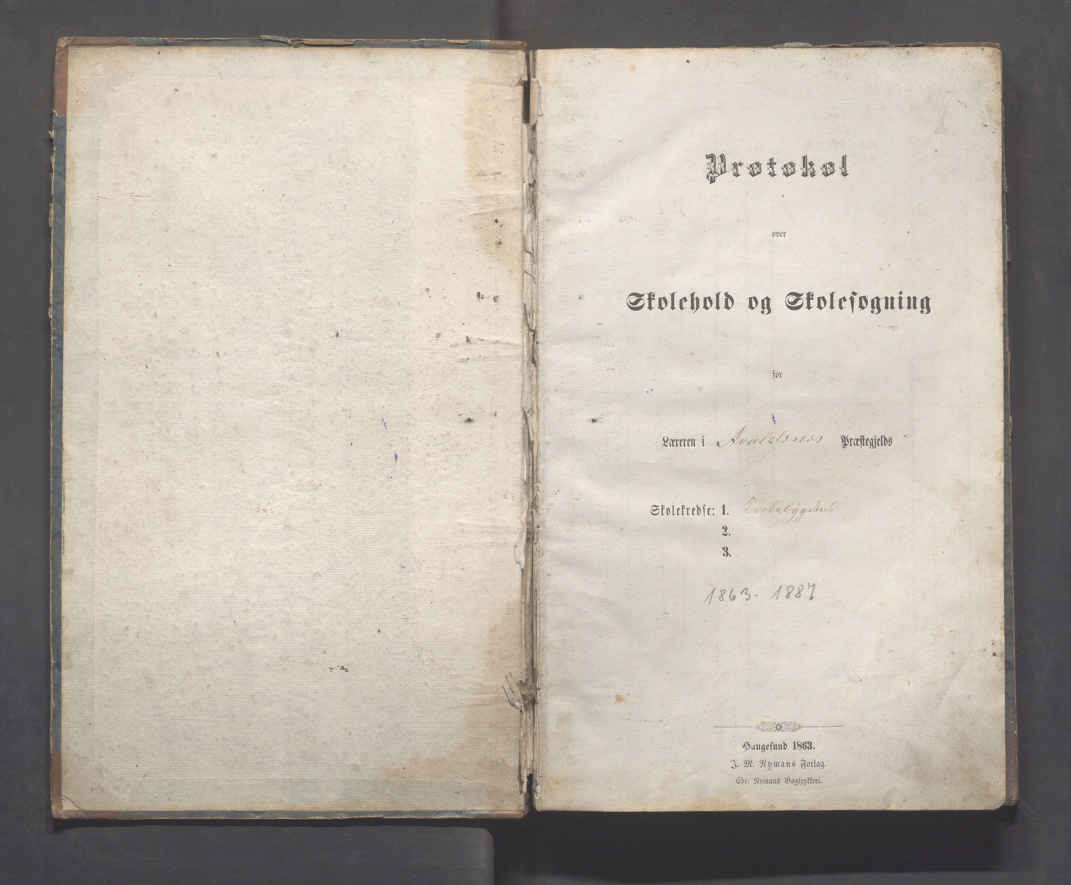 Avaldsnes kommune - Skeie skole, IKAR/A-847/H/L0001: Skoleprotokoll - Kirkebygden skolekrets, 1863-1882, p. 2