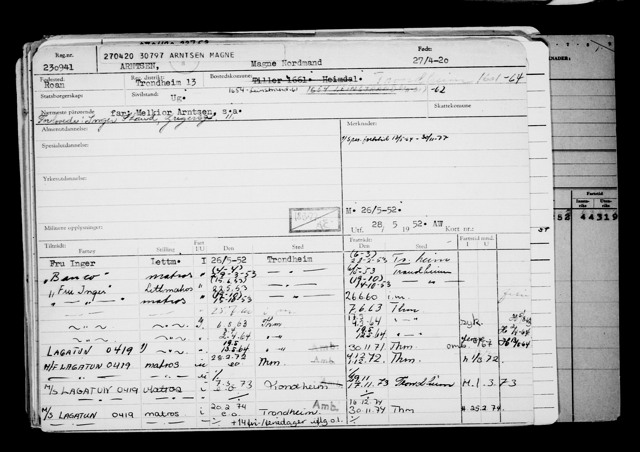 Direktoratet for sjømenn, AV/RA-S-3545/G/Gb/L0180: Hovedkort, 1920, p. 125