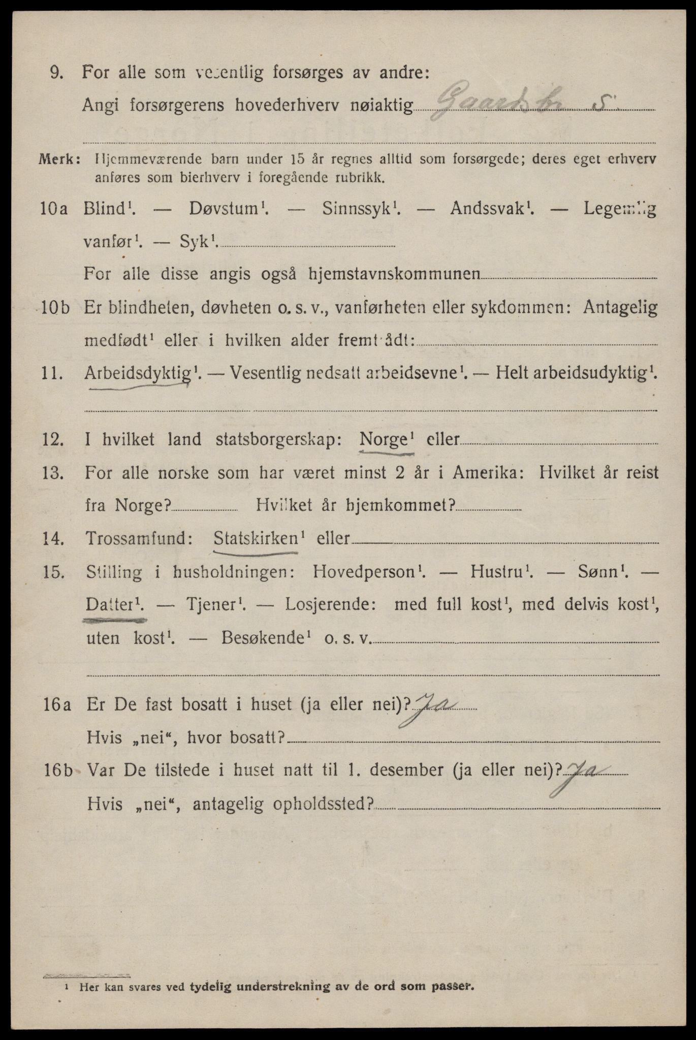 SAST, 1920 census for Håland, 1920, p. 9236