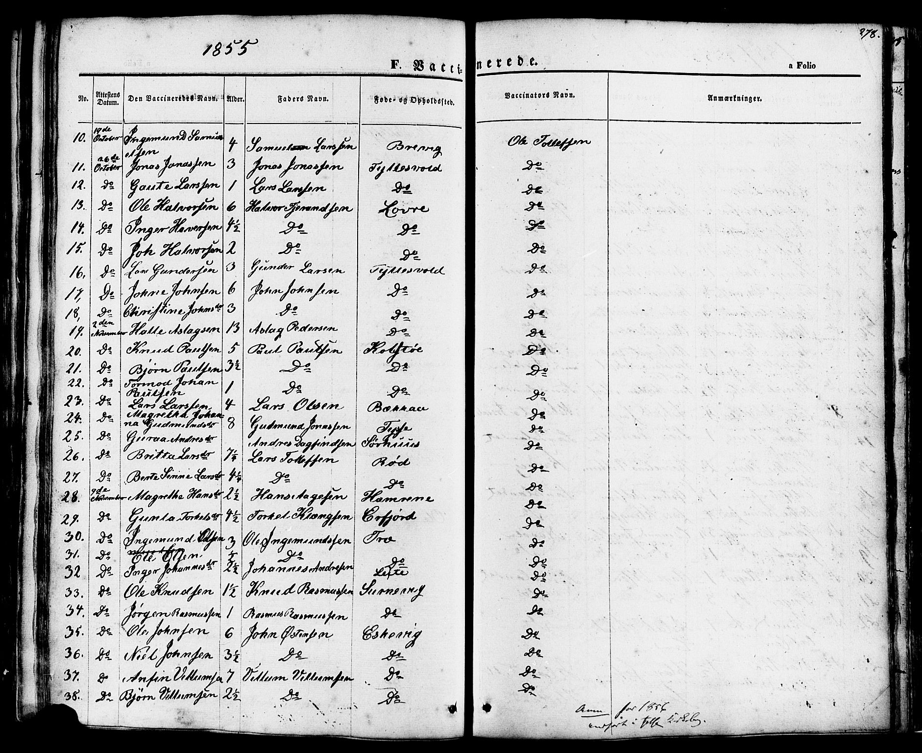 Sand sokneprestkontor, AV/SAST-A-101848/01/III/L0003: Parish register (official) no. A 3, 1854-1879, p. 278