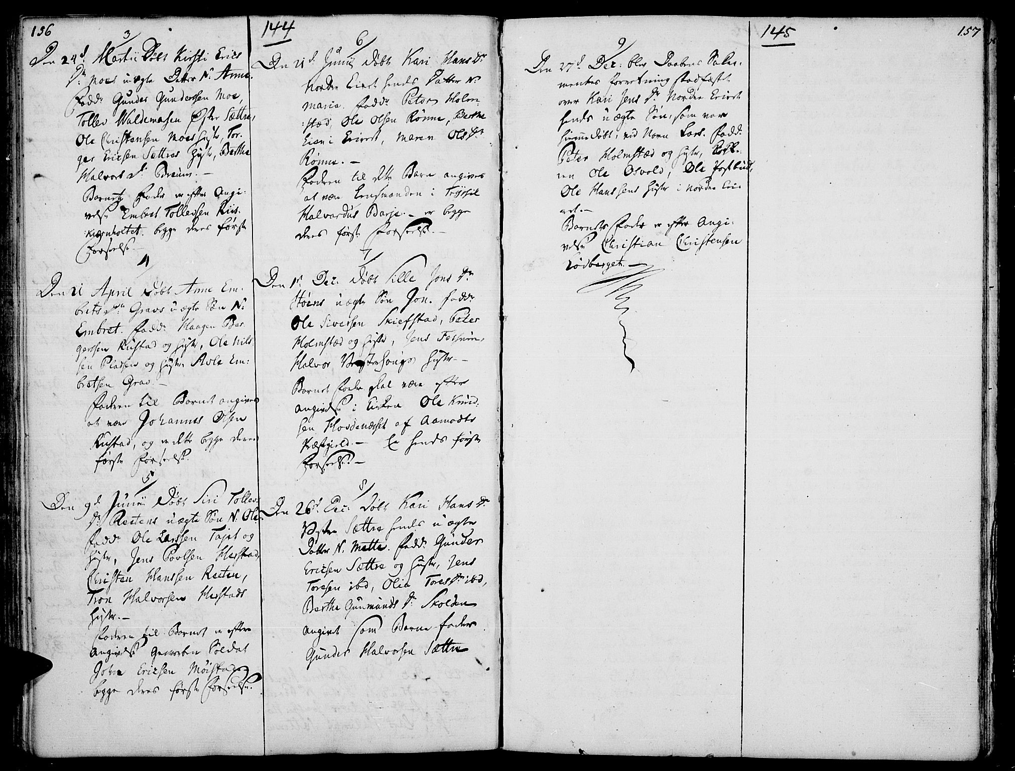 Elverum prestekontor, AV/SAH-PREST-044/H/Ha/Haa/L0003: Parish register (official) no. 3, 1757-1776, p. 144-145