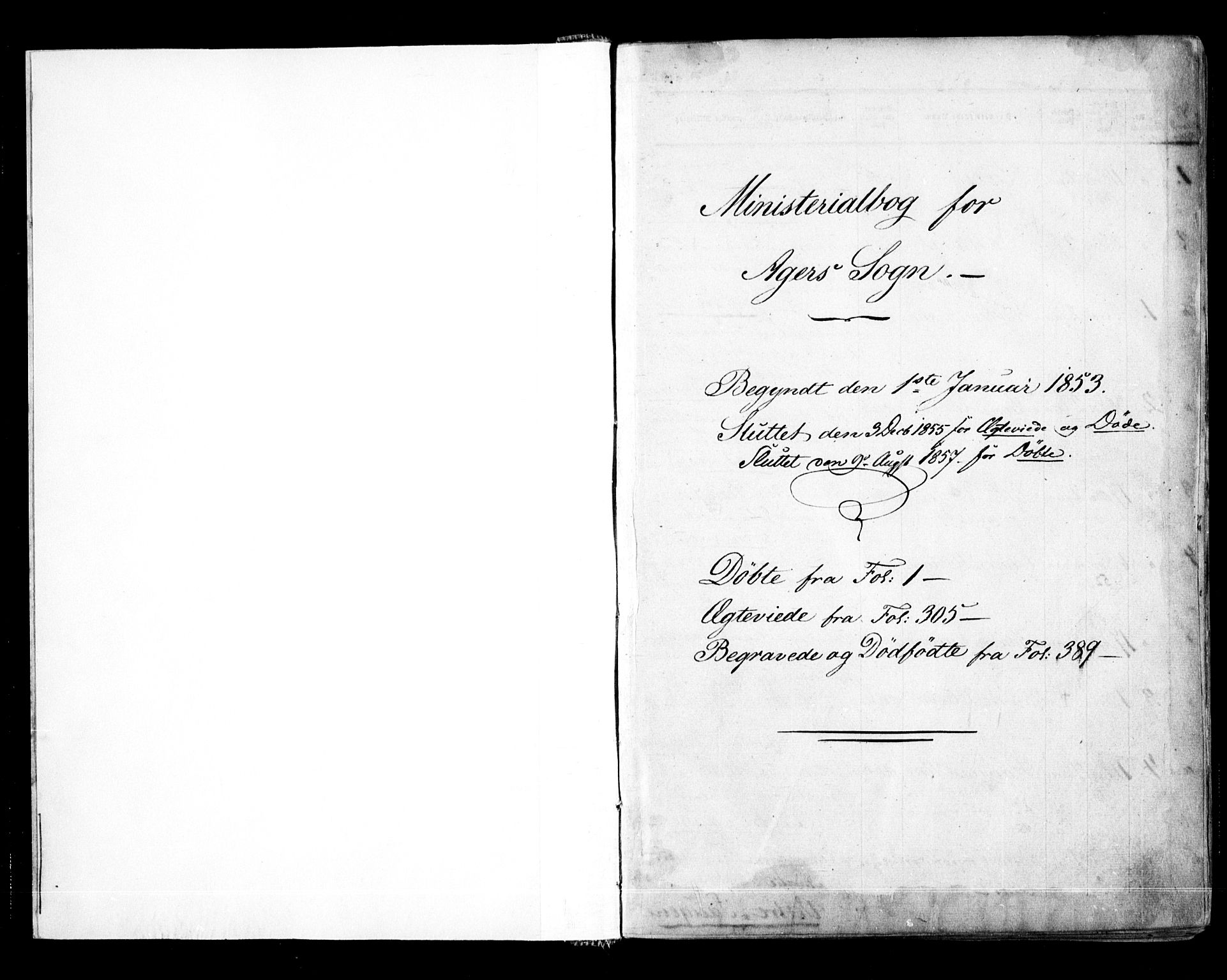 Aker prestekontor kirkebøker, AV/SAO-A-10861/F/L0020: Parish register (official) no. 20, 1853-1857