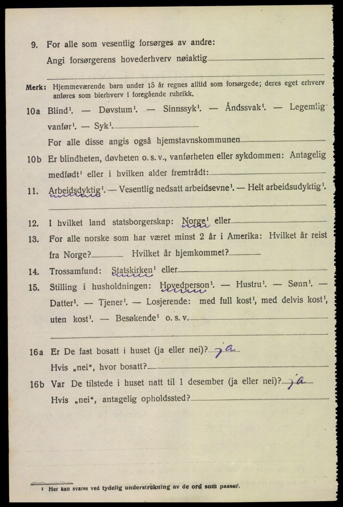 SAK, 1920 census for Froland, 1920, p. 4544