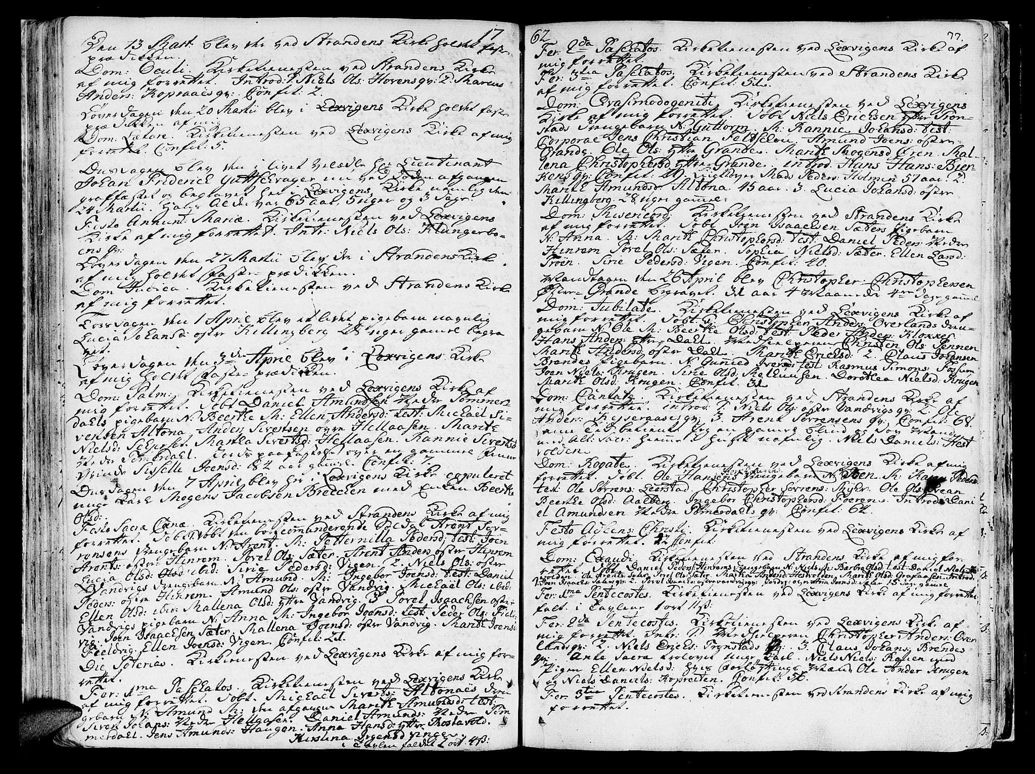 Ministerialprotokoller, klokkerbøker og fødselsregistre - Nord-Trøndelag, SAT/A-1458/701/L0003: Parish register (official) no. 701A03, 1751-1783, p. 77