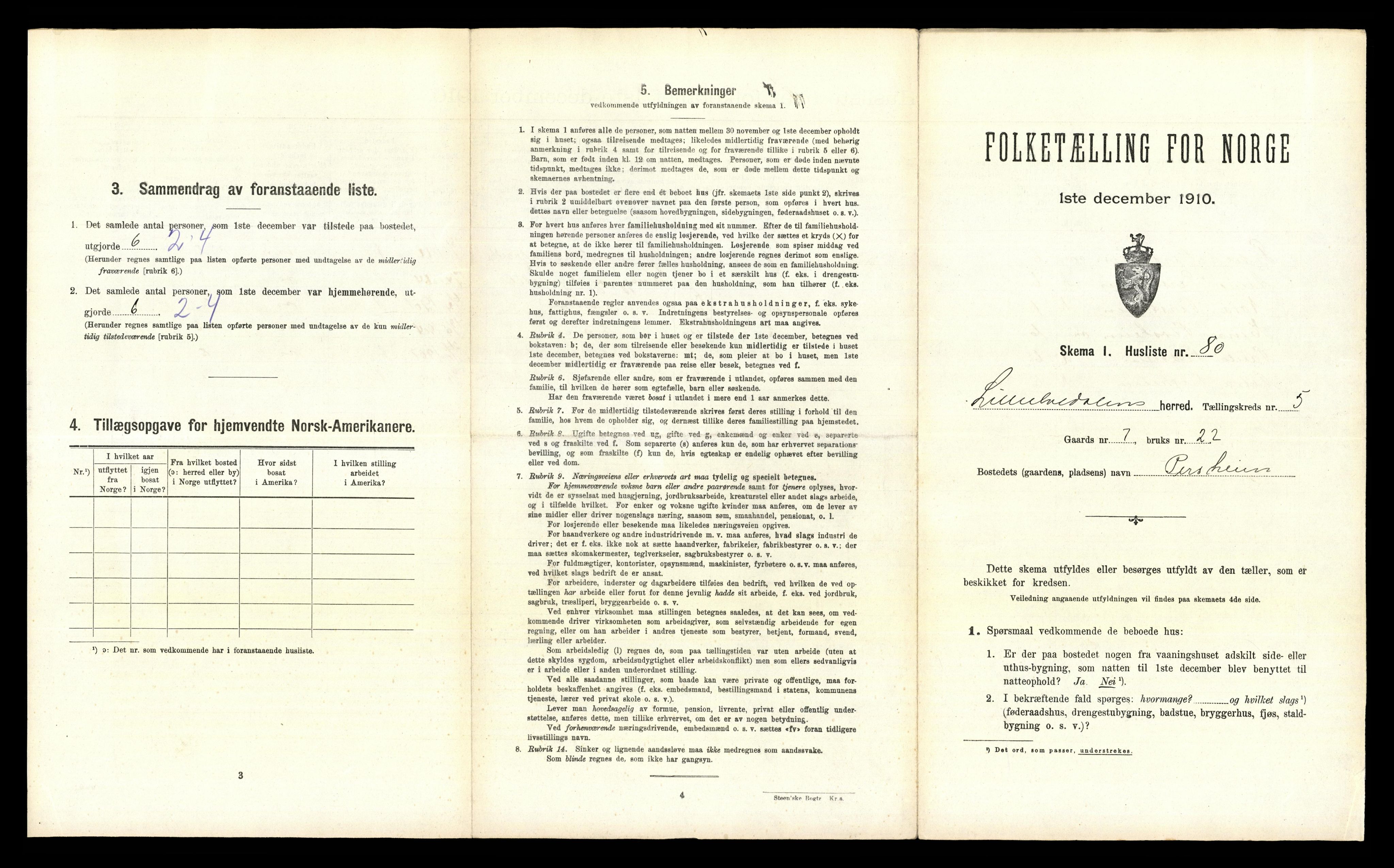 RA, 1910 census for Lille Elvedalen, 1910, p. 437