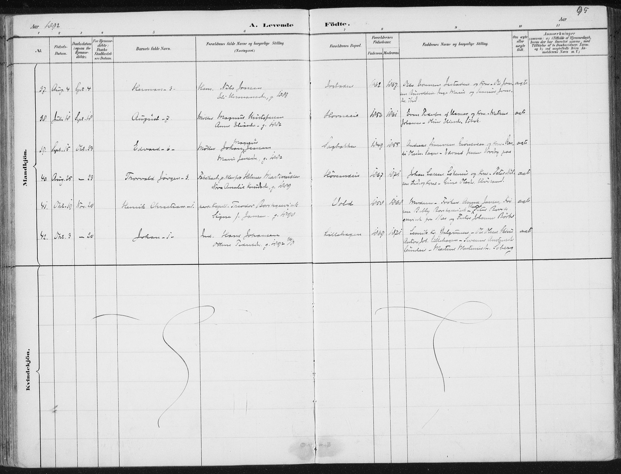 Romedal prestekontor, AV/SAH-PREST-004/K/L0010: Parish register (official) no. 10, 1880-1895, p. 95