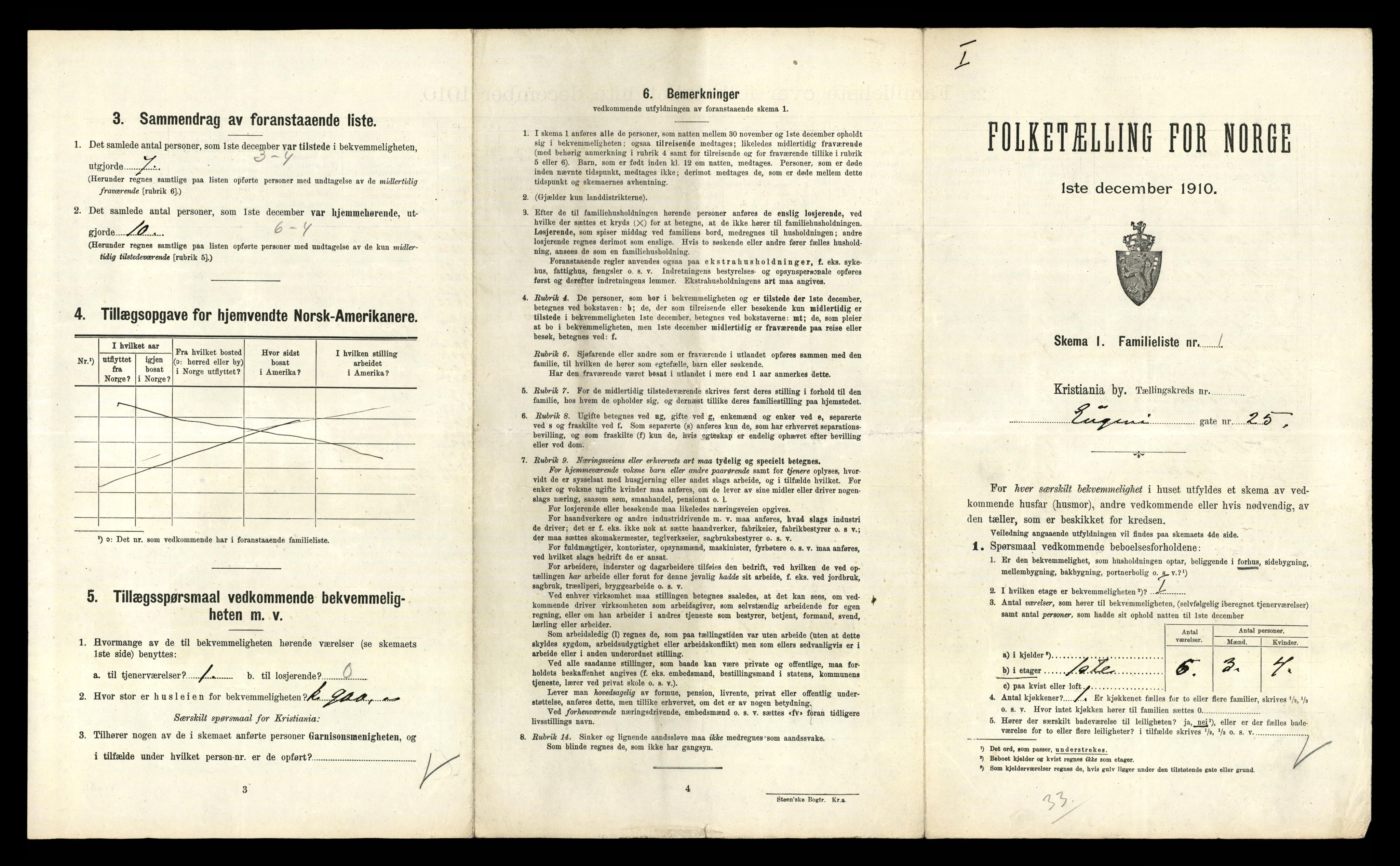 RA, 1910 census for Kristiania, 1910, p. 22607