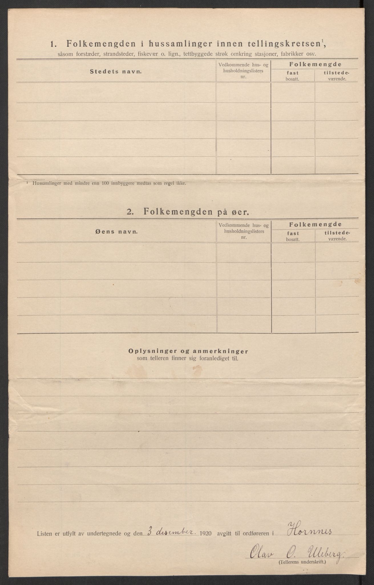 SAK, 1920 census for Hornnes, 1920, p. 28