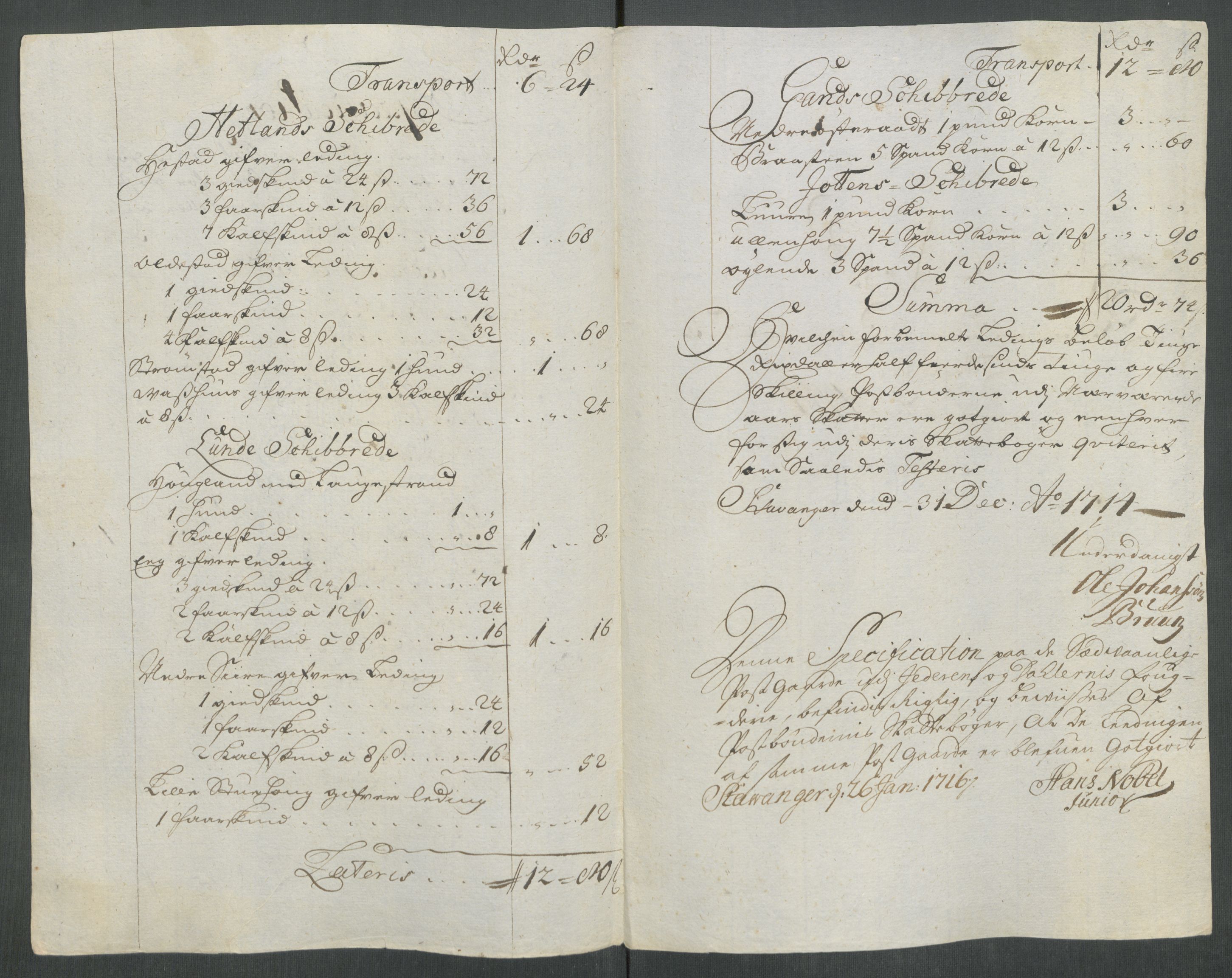 Rentekammeret inntil 1814, Reviderte regnskaper, Fogderegnskap, AV/RA-EA-4092/R46/L2738: Fogderegnskap Jæren og Dalane, 1713-1714, p. 344