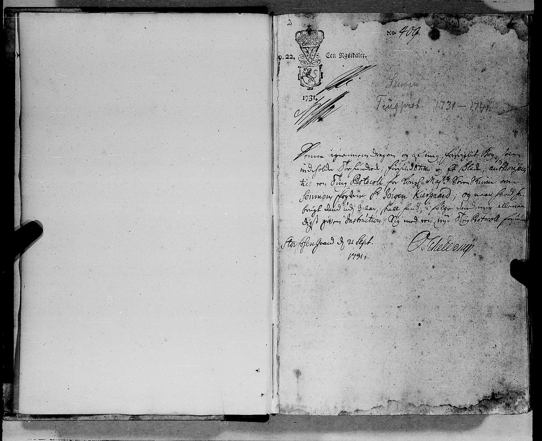 Sorenskriveren i Senja (-1755), SATØ/S-0260, 1731-1741, p. 0b-1a