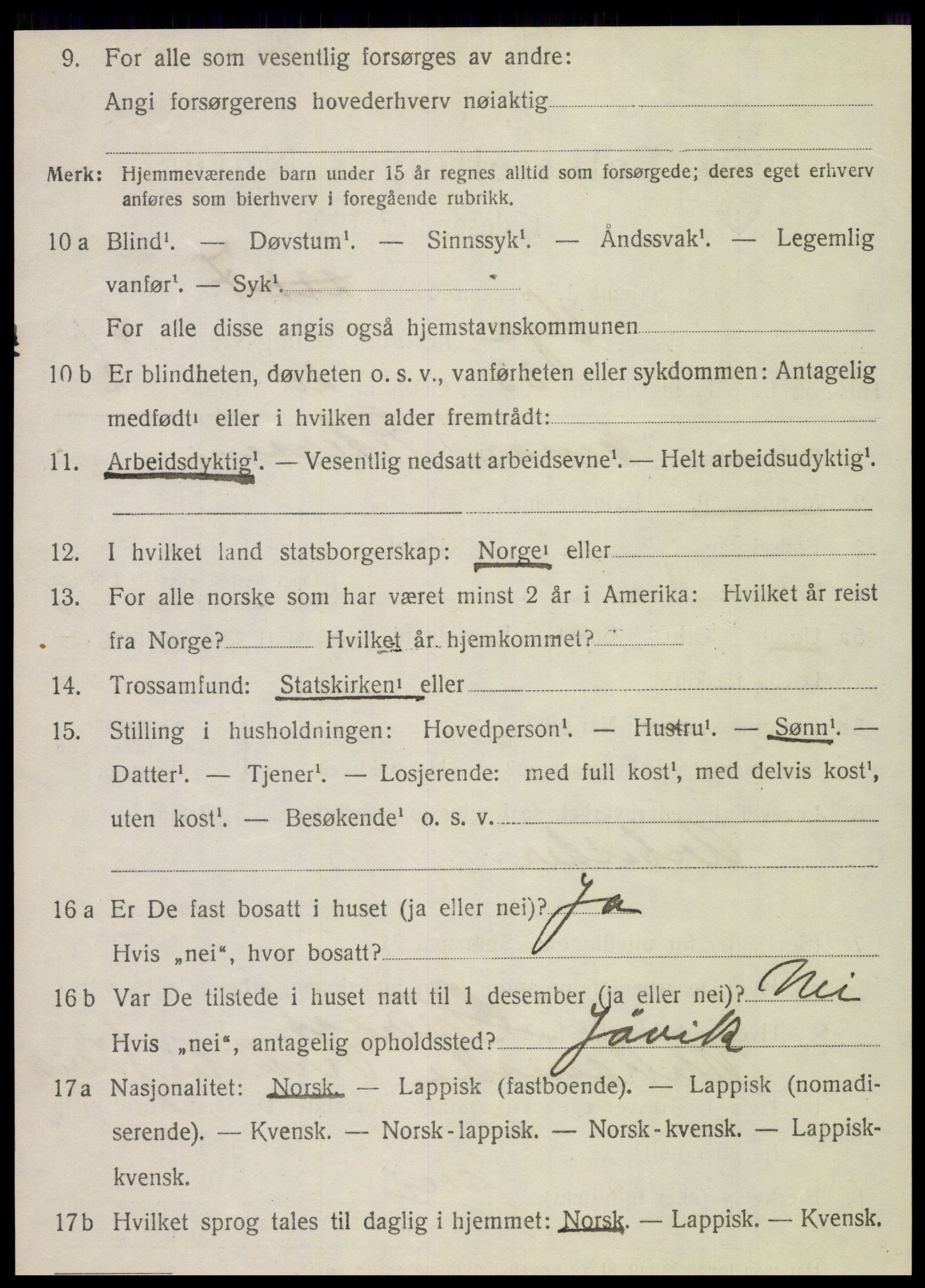 SAT, 1920 census for Vega, 1920, p. 3400