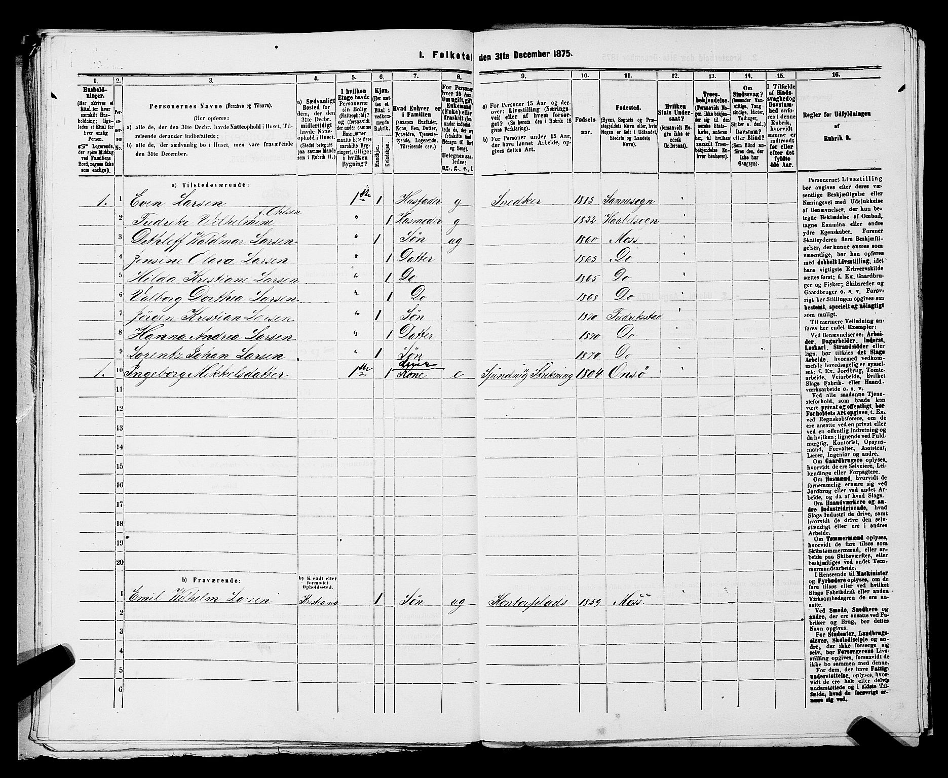 RA, 1875 census for 0103B Fredrikstad/Fredrikstad, 1875, p. 1547