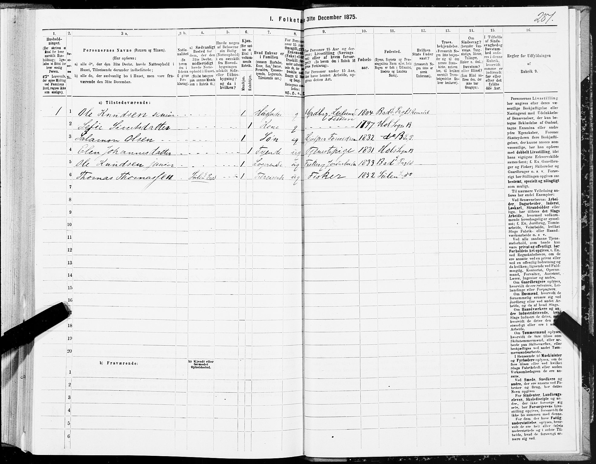 SAT, 1875 census for 1860P Buksnes, 1875, p. 3281