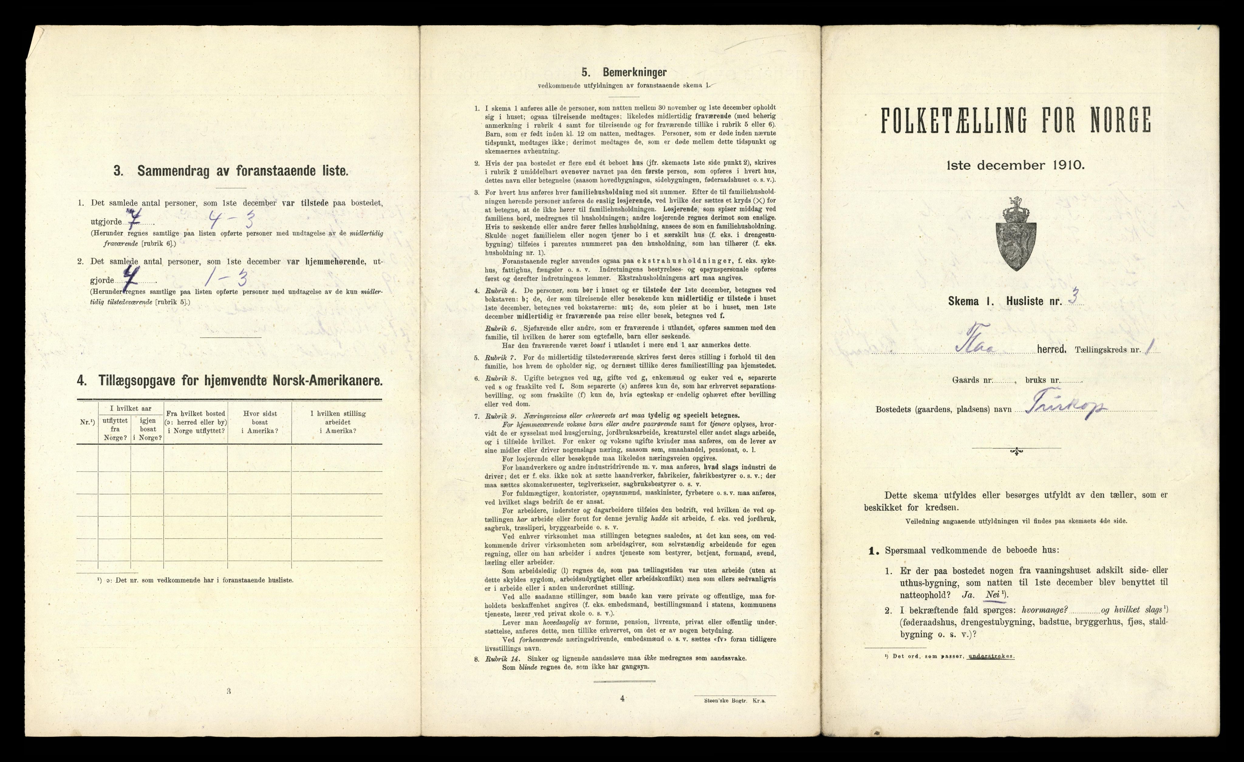 RA, 1910 census for Flå, 1910, p. 28