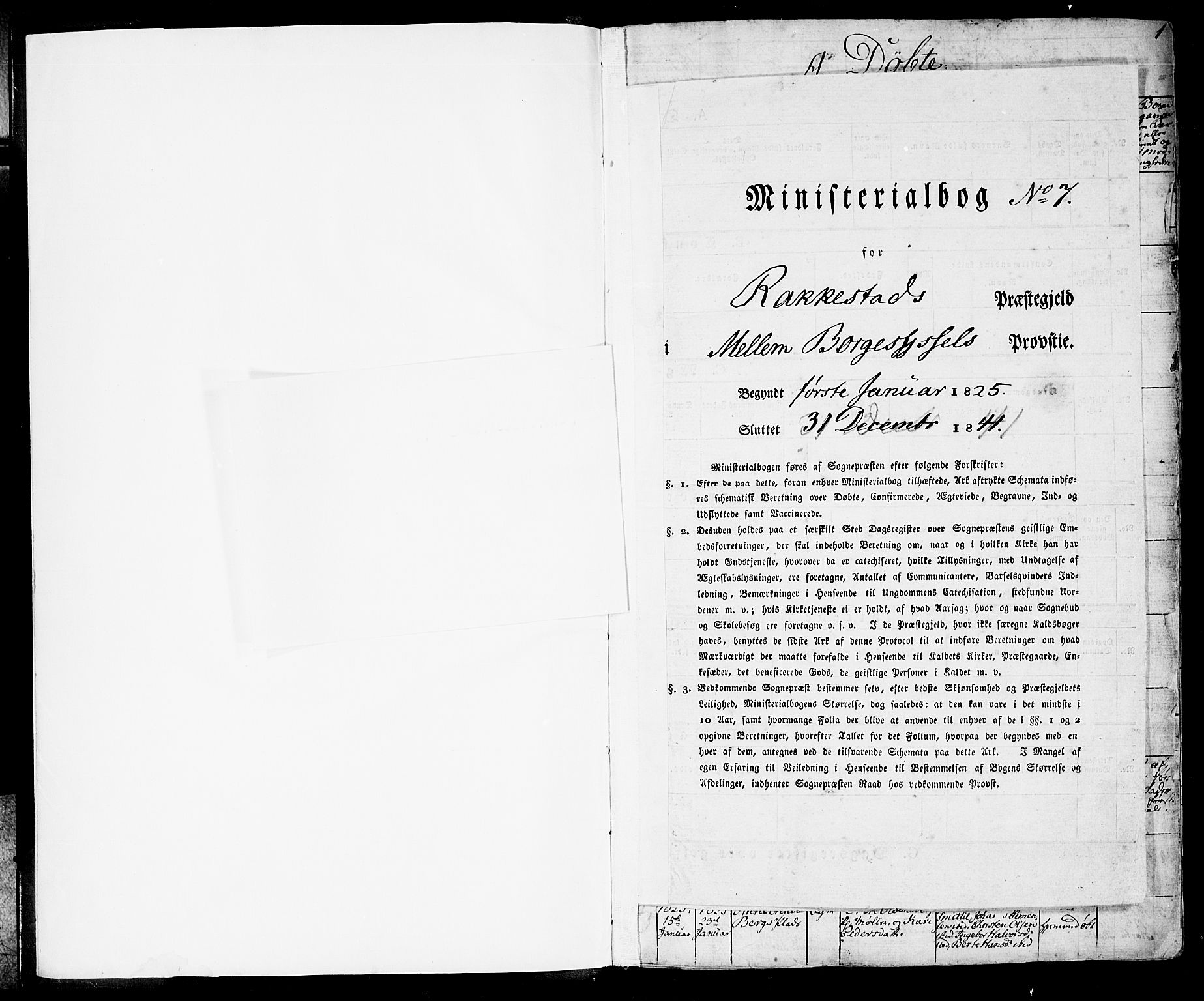 Rakkestad prestekontor Kirkebøker, SAO/A-2008/F/Fa/L0007: Parish register (official) no. I 7, 1825-1841