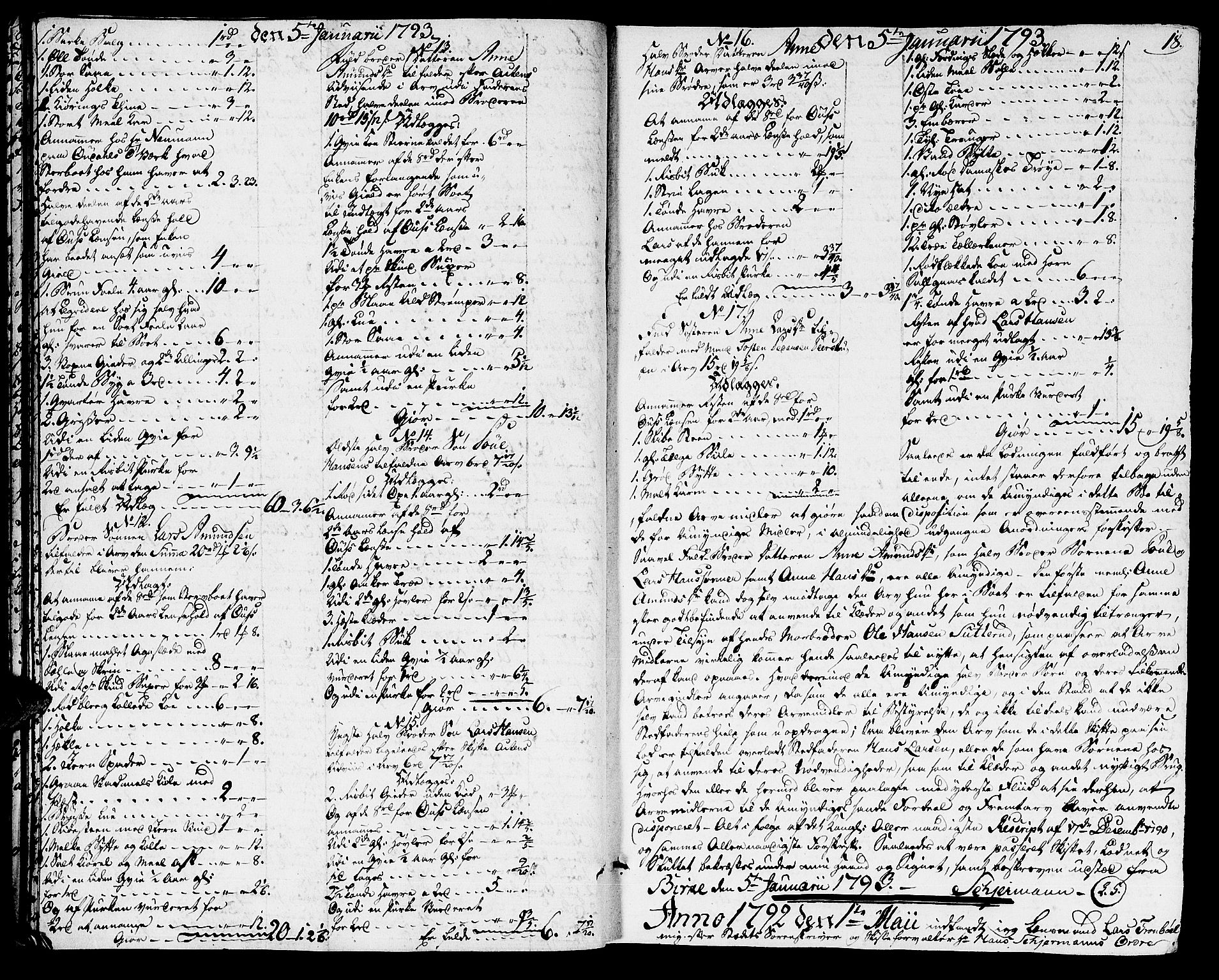 Solør og Odalen sorenskriveri, AV/SAH-TING-026/J/Ja/L0006: Skifteprotokoll, 1792-1796, p. 17b-18a