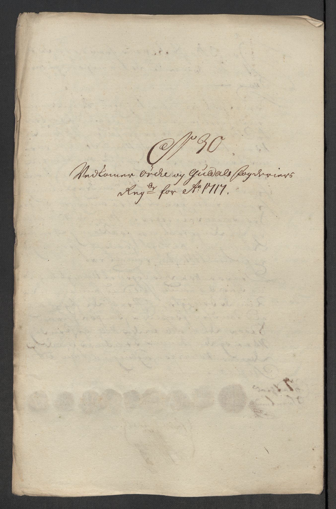 Rentekammeret inntil 1814, Reviderte regnskaper, Fogderegnskap, RA/EA-4092/R60/L3969: Fogderegnskap Orkdal og Gauldal, 1717, p. 255