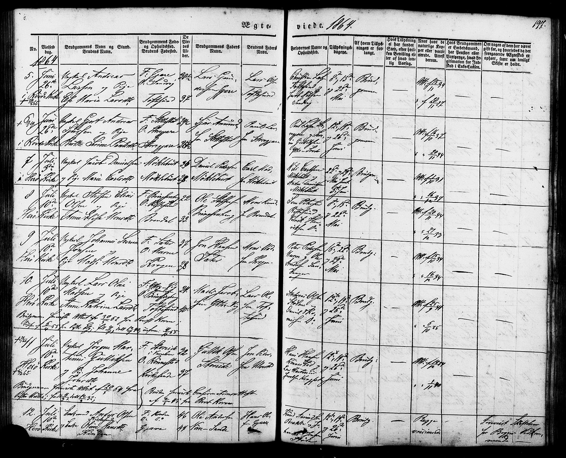 Ministerialprotokoller, klokkerbøker og fødselsregistre - Møre og Romsdal, AV/SAT-A-1454/503/L0034: Parish register (official) no. 503A02, 1841-1884, p. 197