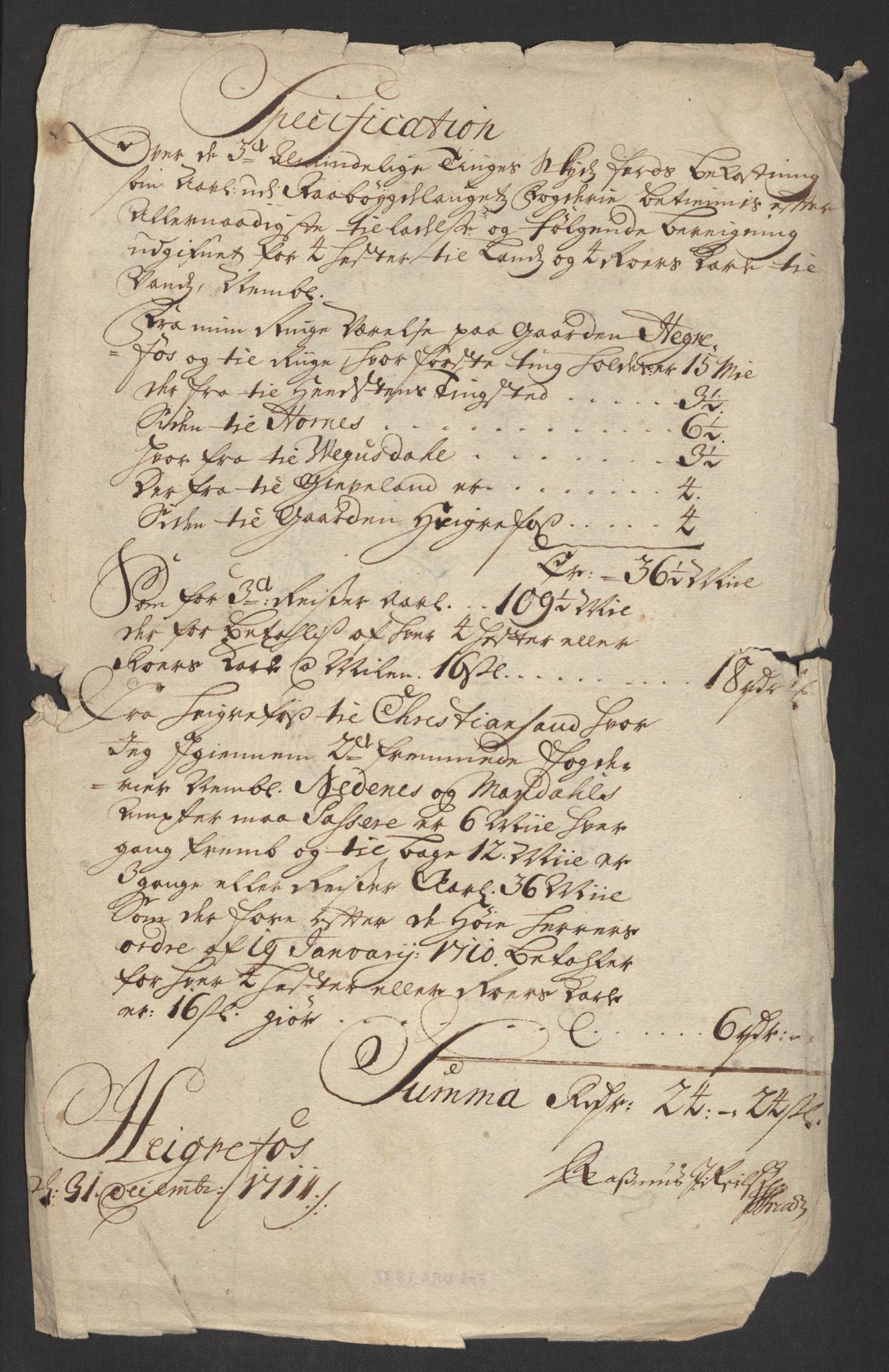Rentekammeret inntil 1814, Reviderte regnskaper, Fogderegnskap, RA/EA-4092/R40/L2449: Fogderegnskap Råbyggelag, 1709-1711, p. 337