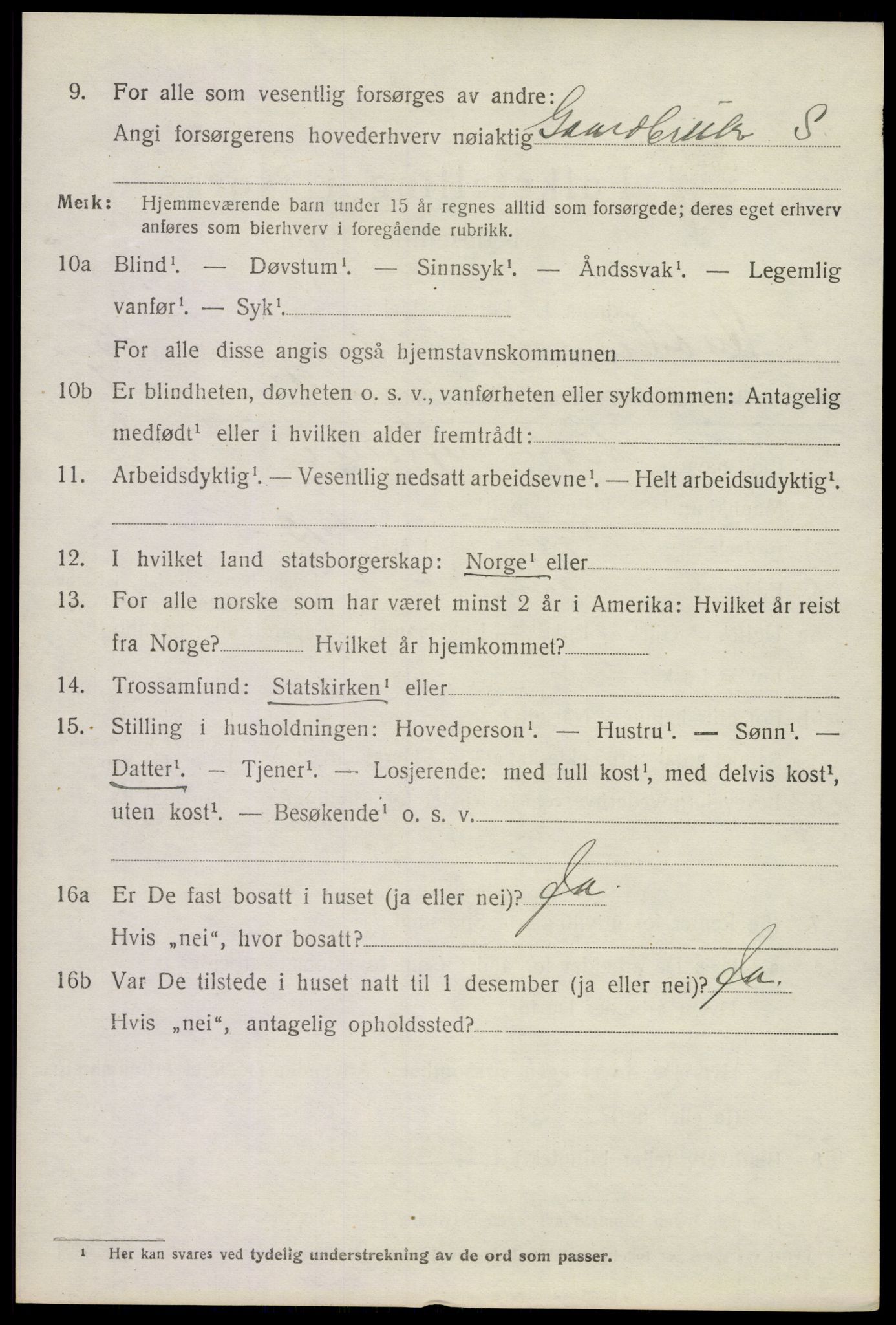 SAKO, 1920 census for Andebu, 1920, p. 5495