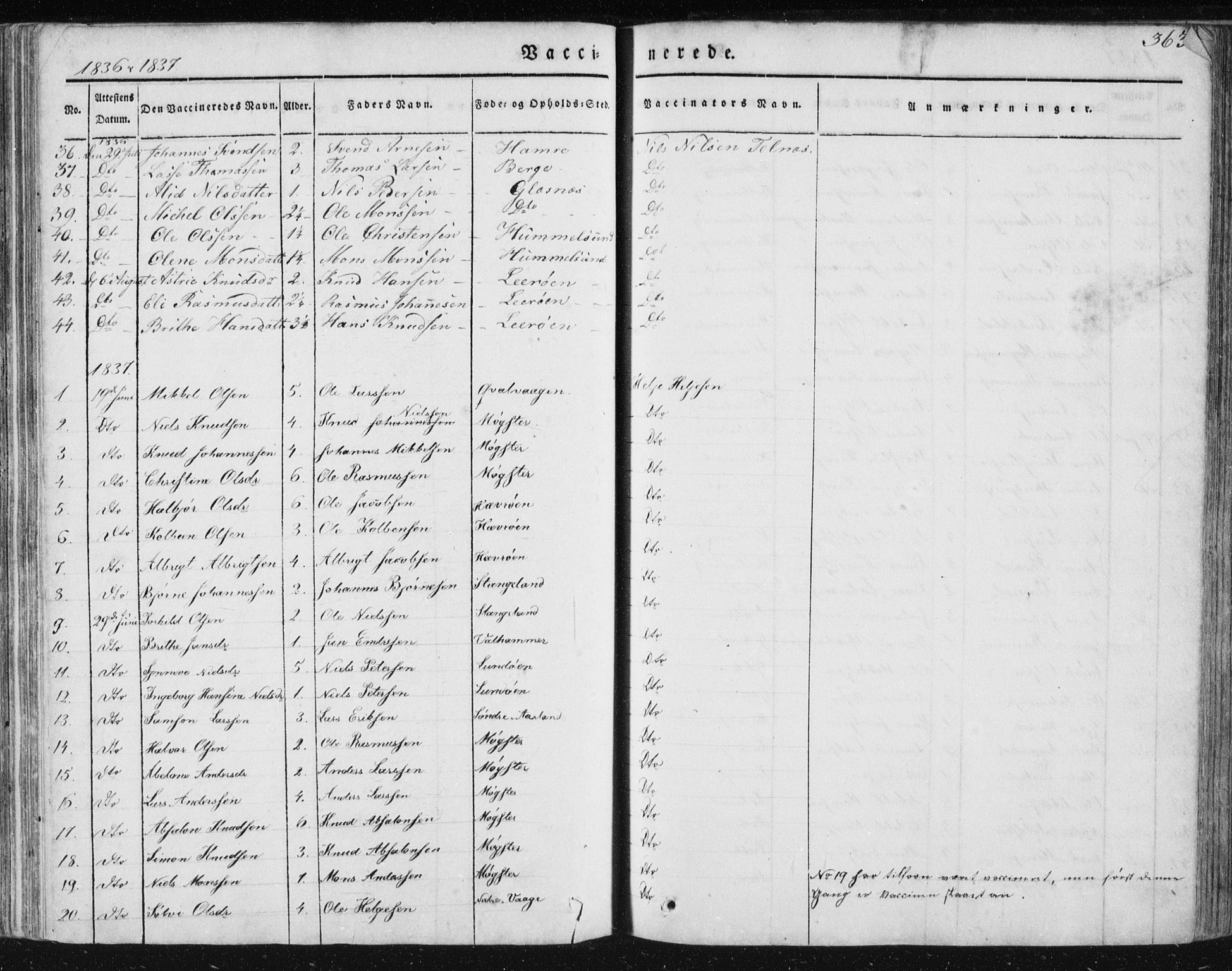 Sund sokneprestembete, SAB/A-99930: Parish register (official) no. A 13, 1835-1849, p. 363