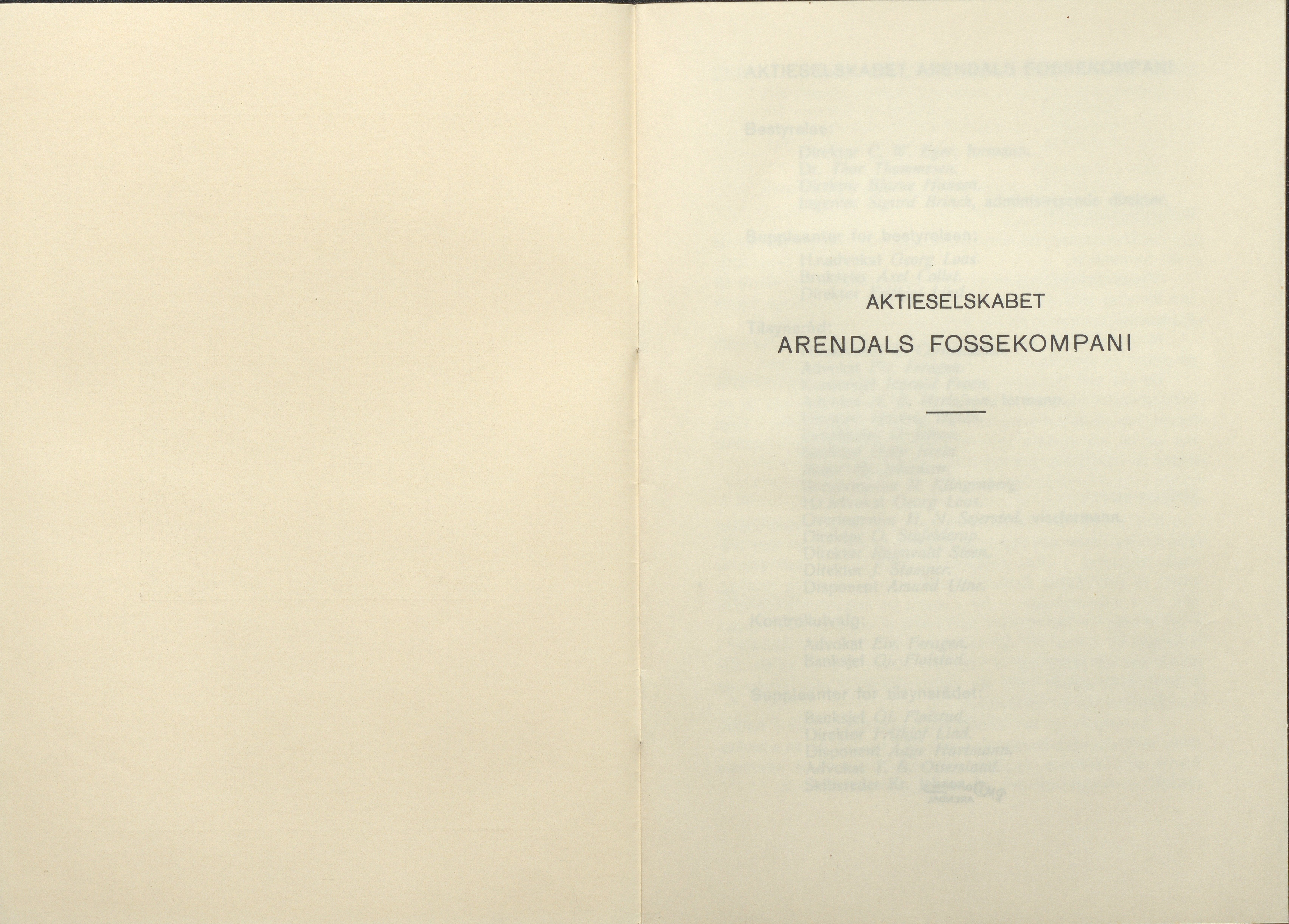 Arendals Fossekompani, AAKS/PA-2413/X/X01/L0001/0010: Beretninger, regnskap, balansekonto, gevinst- og tapskonto / Årsberetning og regnskap 1936 - 1942, 1936-1942