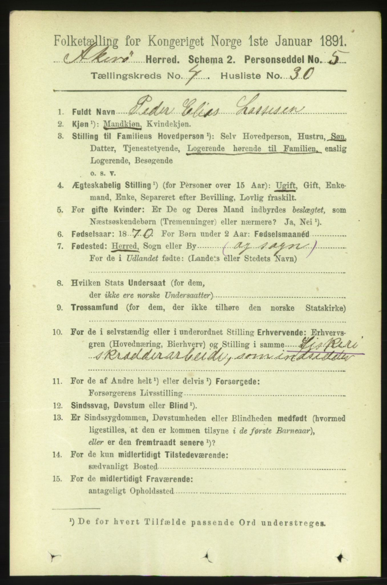 RA, 1891 census for 1545 Aukra, 1891, p. 1819