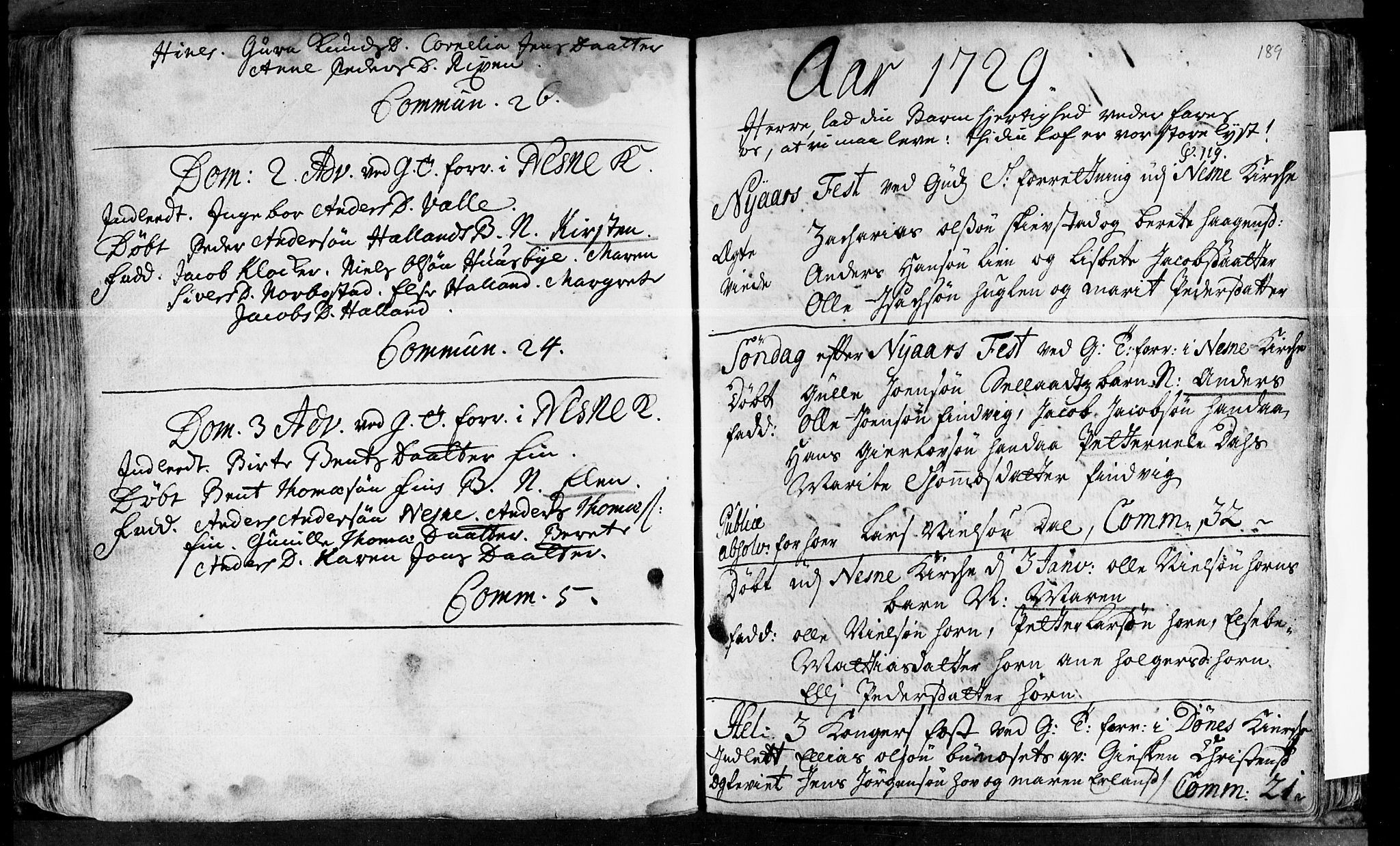 Ministerialprotokoller, klokkerbøker og fødselsregistre - Nordland, SAT/A-1459/838/L0542: Parish register (official) no. 838A01, 1704-1737, p. 189