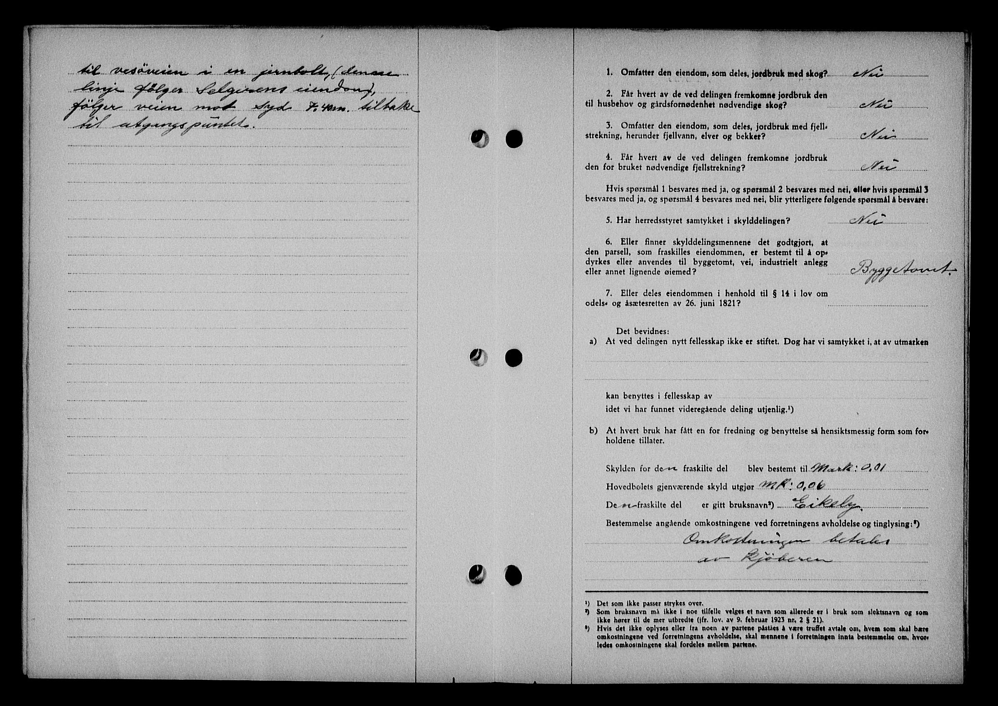 Vestre Nedenes/Sand sorenskriveri, SAK/1221-0010/G/Gb/Gba/L0053: Mortgage book no. A 6, 1944-1945, Diary no: : 865/1944
