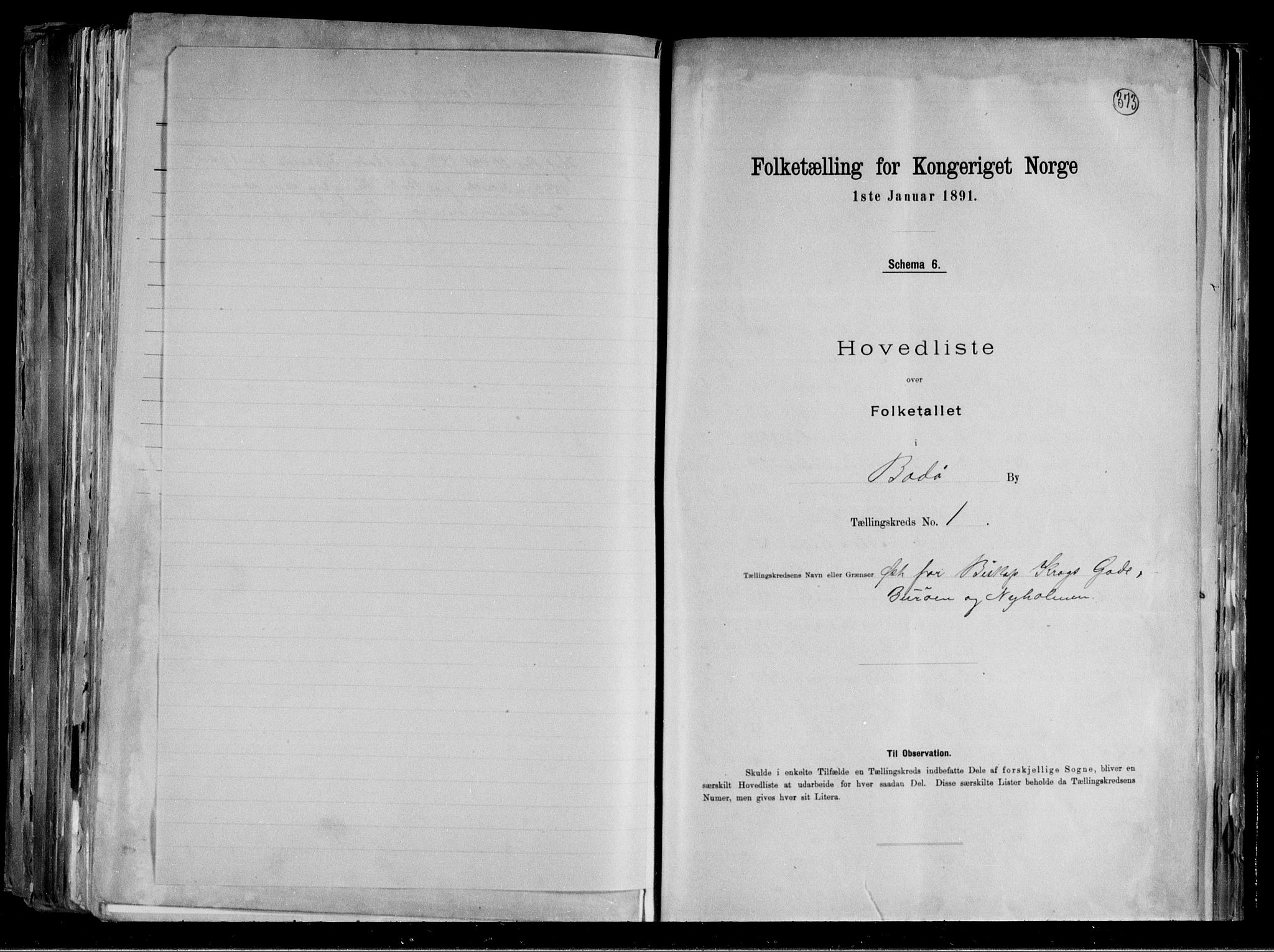 RA, 1891 census for 1804 Bodø, 1891, p. 6