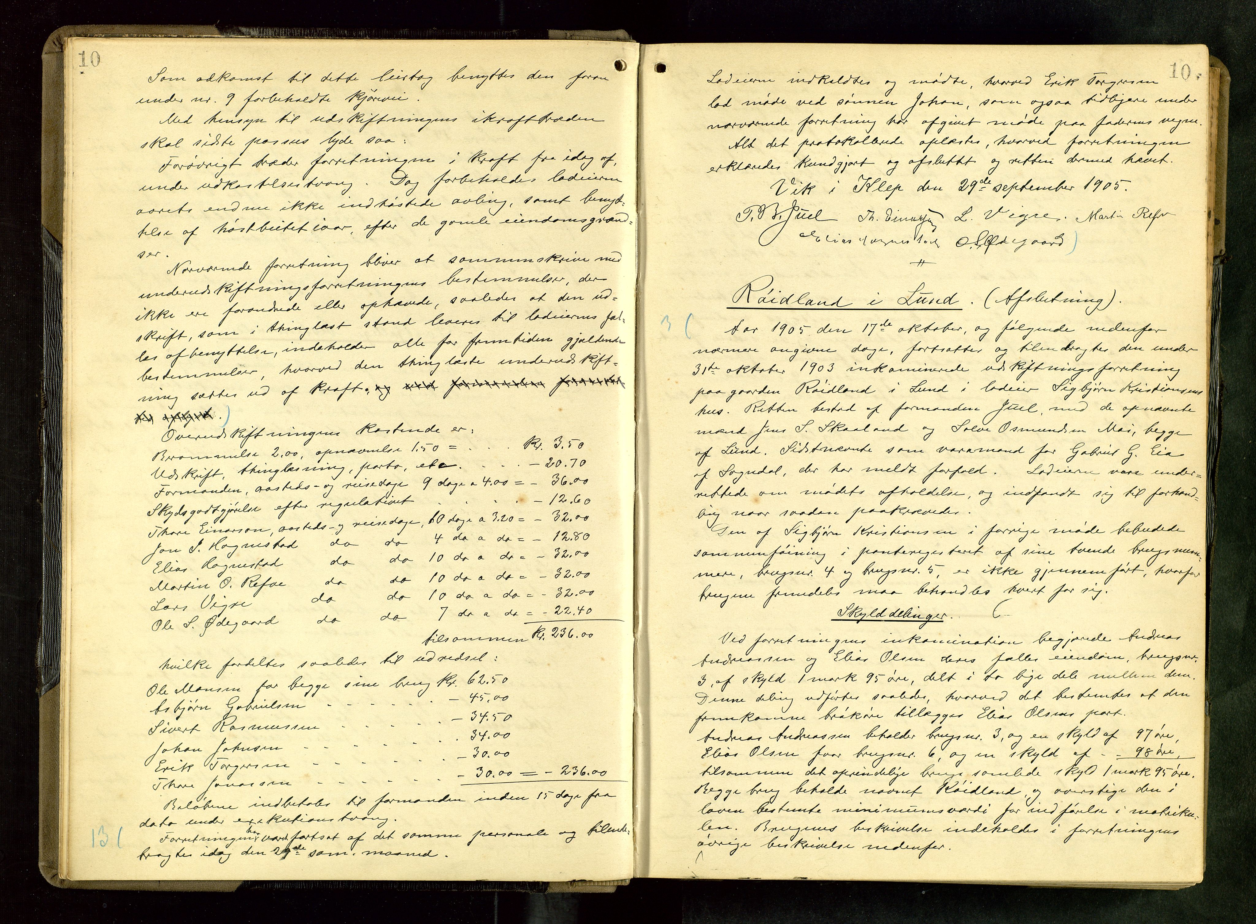 Rogaland jordskifterett, AV/SAST-A-102426/Oa/L0064: Forhandlingsprotokoll, 1905-1908, p. 10