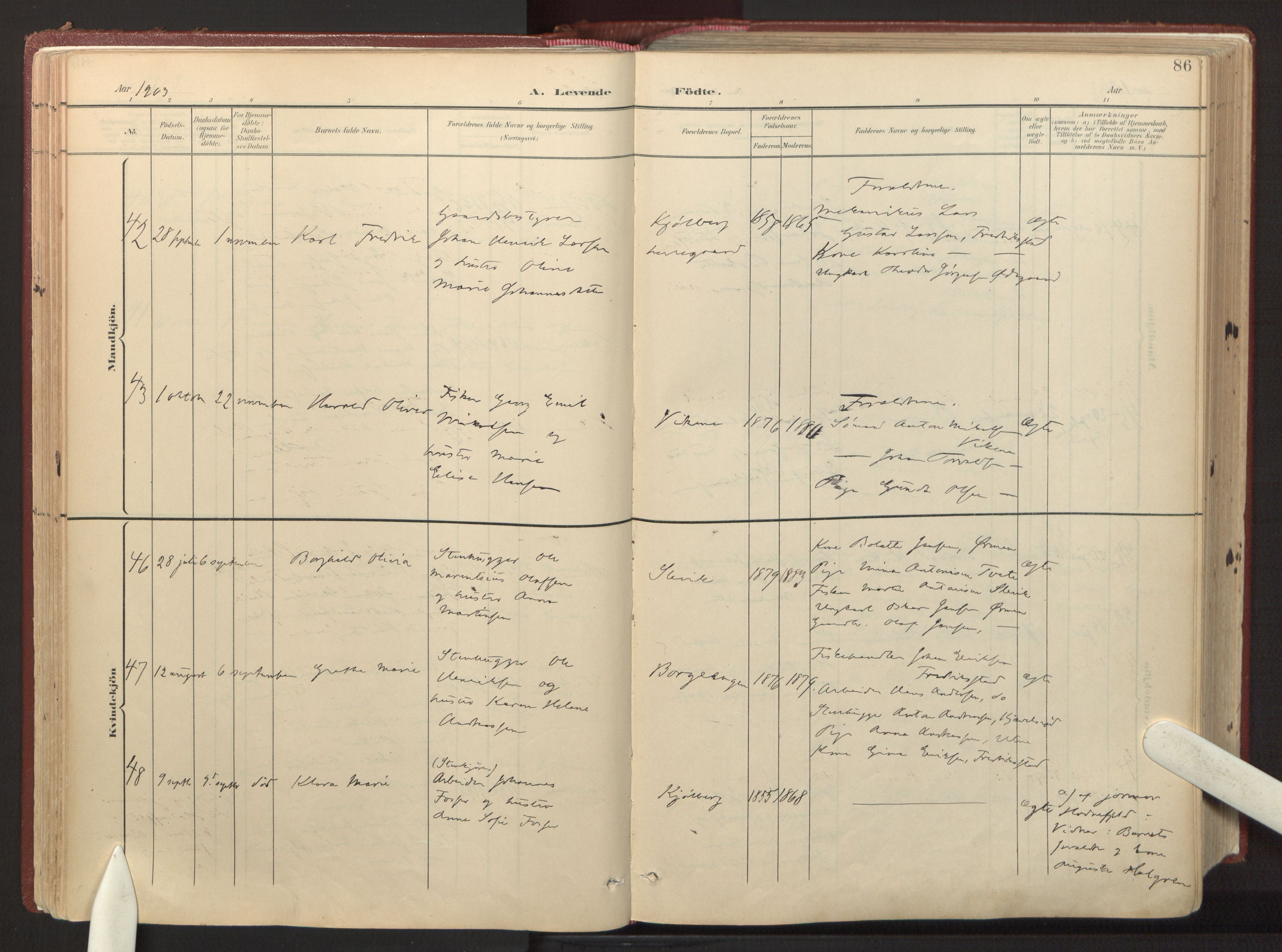 Onsøy prestekontor Kirkebøker, AV/SAO-A-10914/F/Fa/L0008: Parish register (official) no. I 8, 1899-1923, p. 86