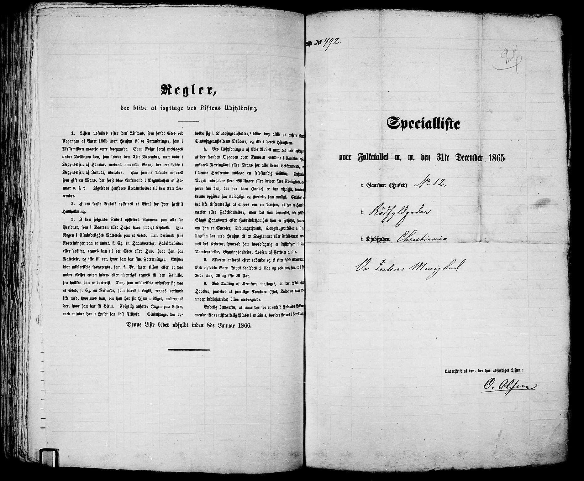 RA, 1865 census for Kristiania, 1865, p. 1322