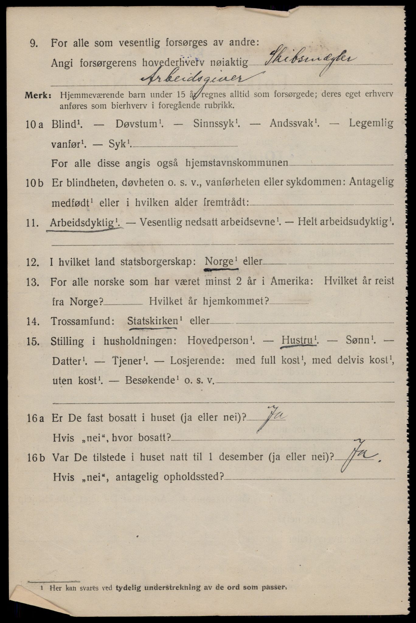 SAT, 1920 census for Trondheim, 1920, p. 89407