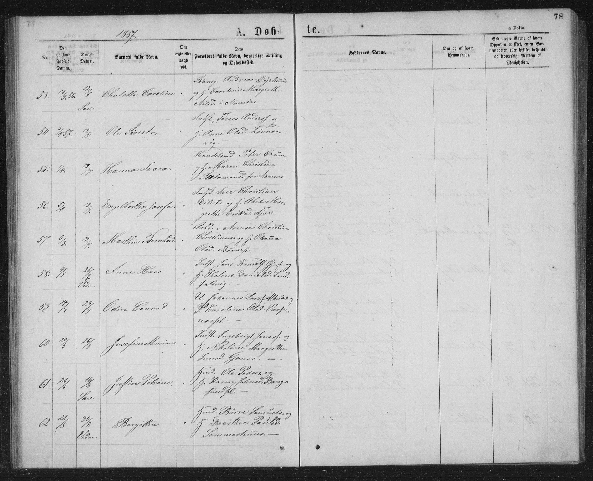 Ministerialprotokoller, klokkerbøker og fødselsregistre - Nord-Trøndelag, AV/SAT-A-1458/768/L0566: Parish register (official) no. 768A01, 1836-1865, p. 78